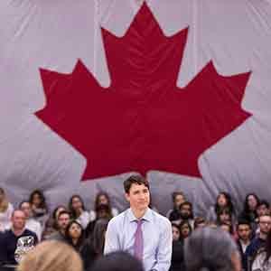 Prime Minister Justin Trudeau takes a question during a town hall event at Western University in London, Ont., on Thursday, January 11, 2018. THE CANADIAN PRESS/ Geoff Robins