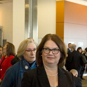 Indigenous Services Minister Jane Philpott (right) and Caroline Bennett, Minister of Indigenous Relations and Northern Affairs are shown during a break at a two-day emergency meeting on Indigenous Child and Family Services in Ottawa, Thursday, January 25, 2018. (Fred Chartrand/CP)