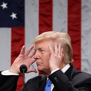 WASHINGTON, DC - JANUARY 30:  U.S. President Donald J. Trump delivers the State of the Union address in the chamber of the U.S. House of Representatives January 30, 2018 in Washington, DC. This is the first State of the Union address given by U.S. President Donald Trump and his second joint-session address to Congress.  (Photo by Win McNamee/Getty Images)