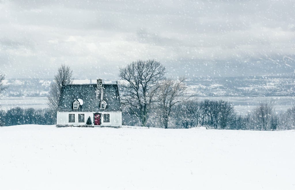 This was taken on Île d'Orléans in January. As we exploring the island I say this little home and just had to capture it. It just screamed Canadian winter .  The camera used was a pentax k3