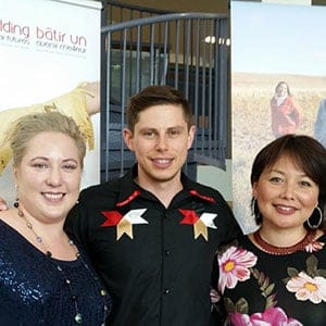 Yellowknife - Laureates Fauna Kingdon, Thomas Dymond and Elizabeth Zarp. (Indspire)