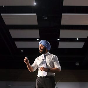 Navdeep Bains, Minister of Innovation, Science and Economic Development announces proposals under the $950-million Innovation Superclusters Initiative in Ottawa, Thursday, February 15, 2018. THE CANADIAN PRESS/Fred Chartrand