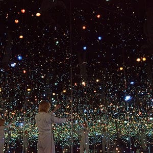 Inside the Yayoi Kusama exhibition at the AGO. (Photograph by Angela Lewis)