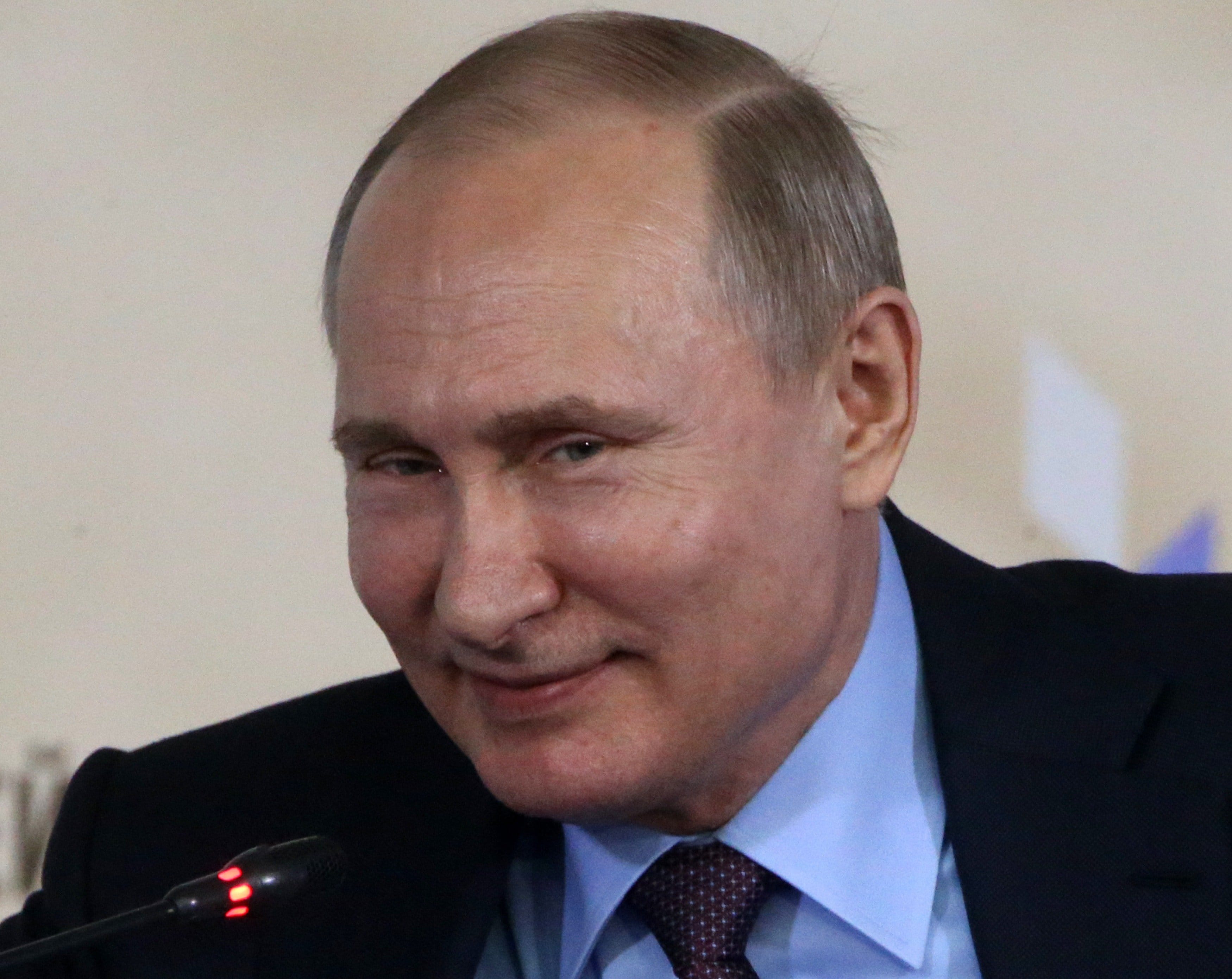 Russian President Vladimir Putin attends an All-Russia's Forum of Agricultural Producers March 12, 2018 in Krasnodar, Russia. (Photo by Mikhail Svetlov/Getty Images)
