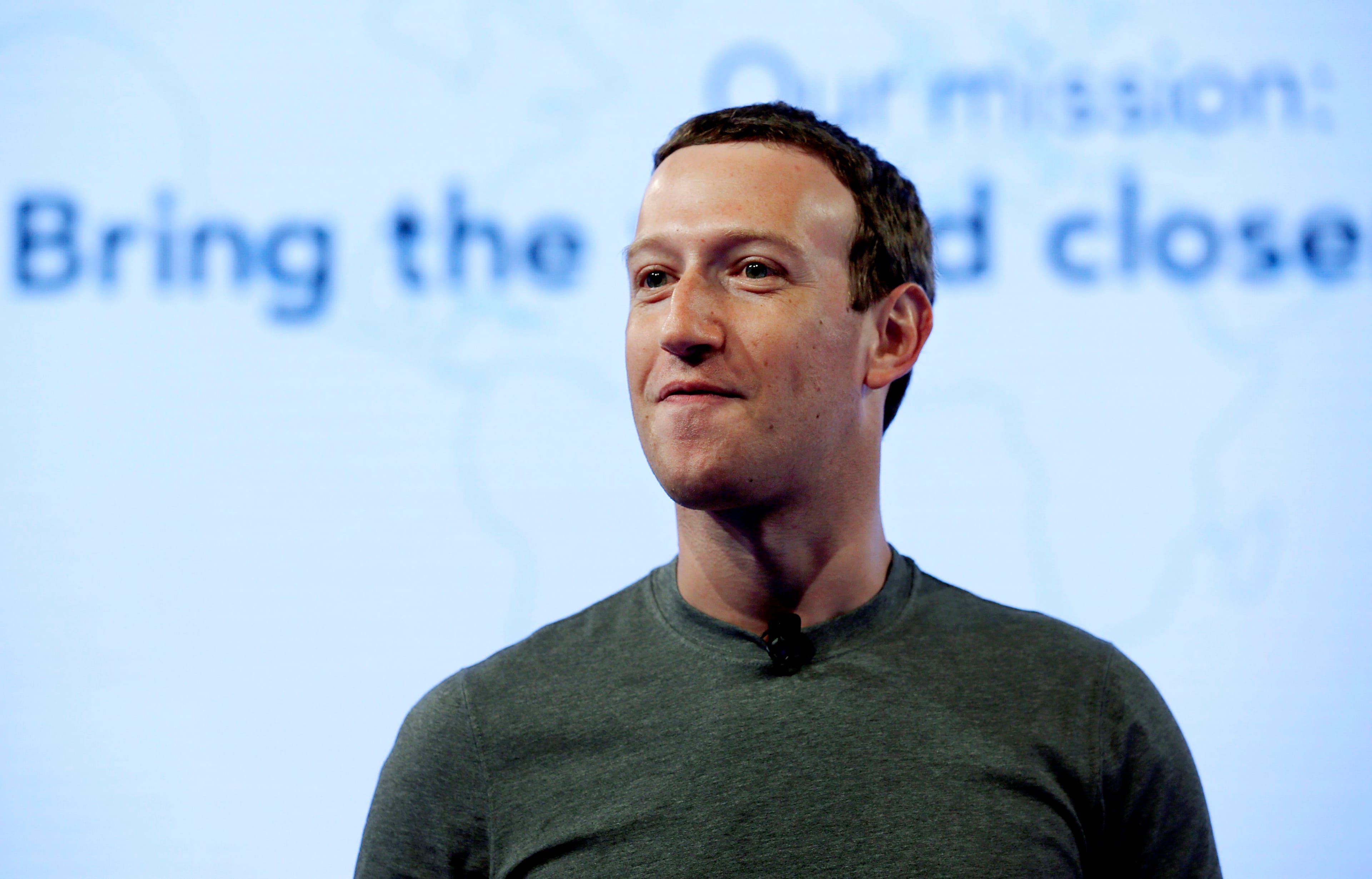 Facebook CEO Mark Zuckerberg speaks during preparation for the Facebook Communities Summit, in Chicago. (Nam Y. Huh/AP)