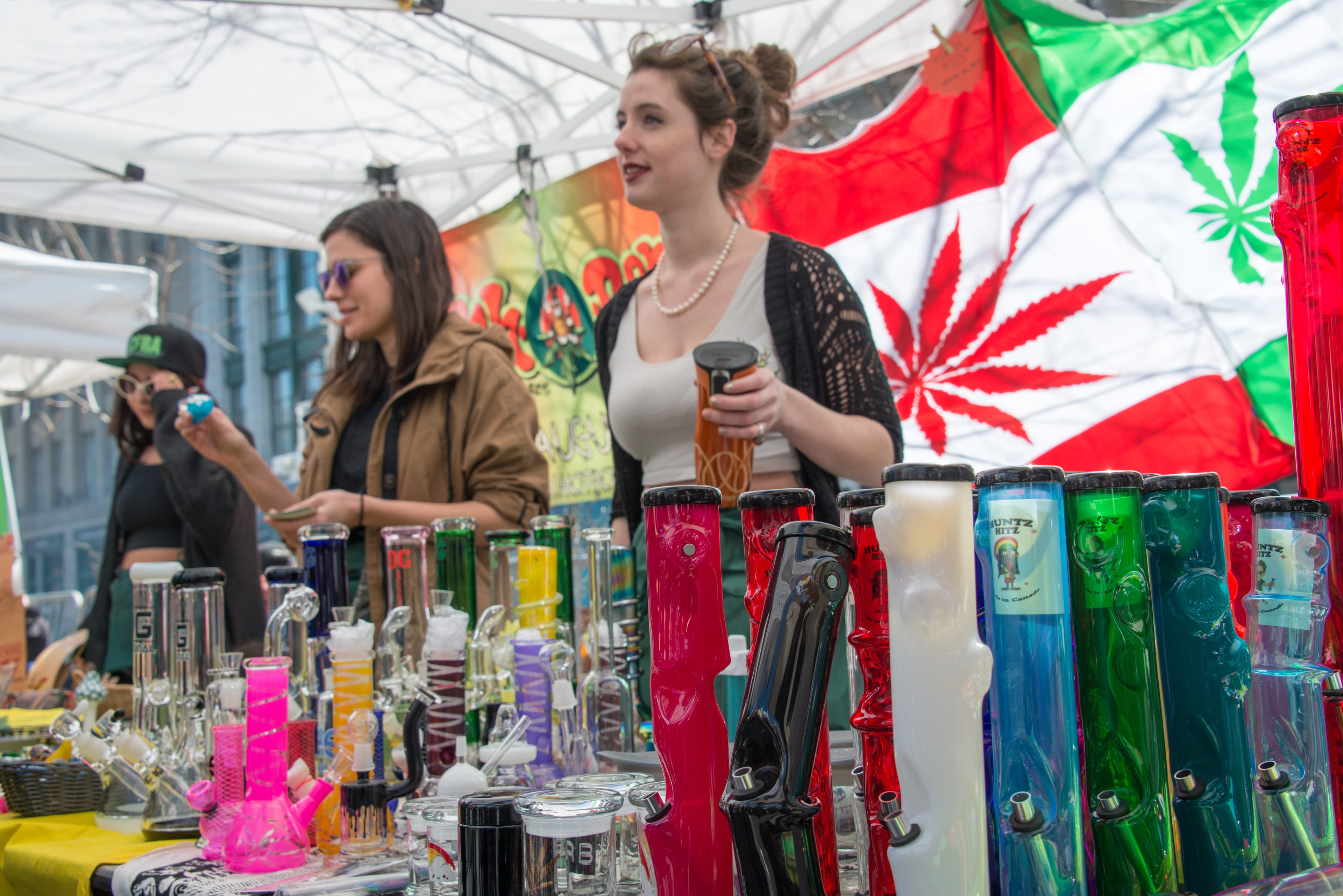 Hundreds attend Toronto 420 pot rally at Toronto's Yonge-Dundas Square in 2016 (iStock)