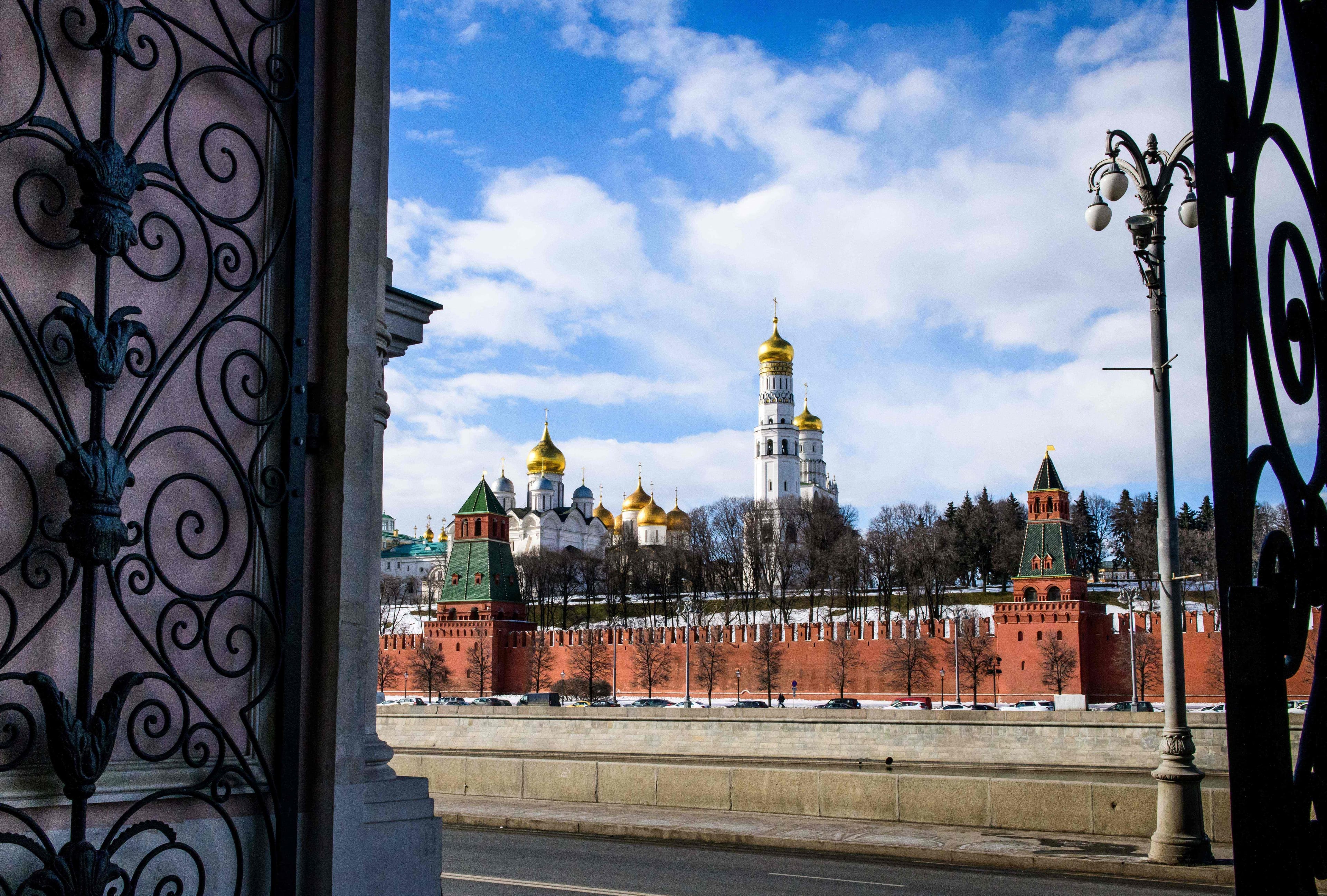 A view of the Kremlin towers and cathedrals in Moscow on March 29, 2018.
At least 25 countries have ordered out more than 120 Russia diplomats in response to the March 4 attack on former Russian double agent Sergei Skripal and his daughter in the English city of Salisbury. / AFP PHOTO / Mladen ANTONOV        (Photo credit should read MLADEN ANTONOV/AFP/Getty Images)