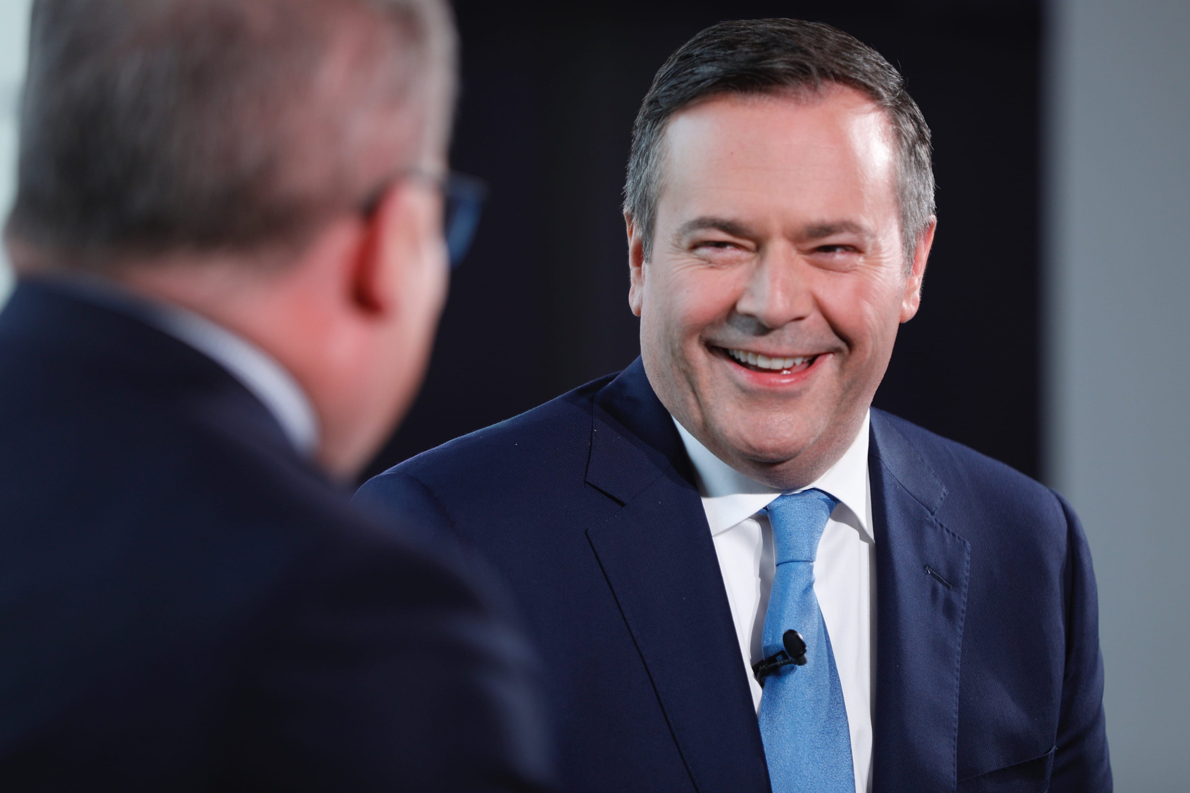 Jason Kenney in conversation with Paul Wells at the NAC in Ottawa on May 24th, 2018. (Photograph by Blair Gable)