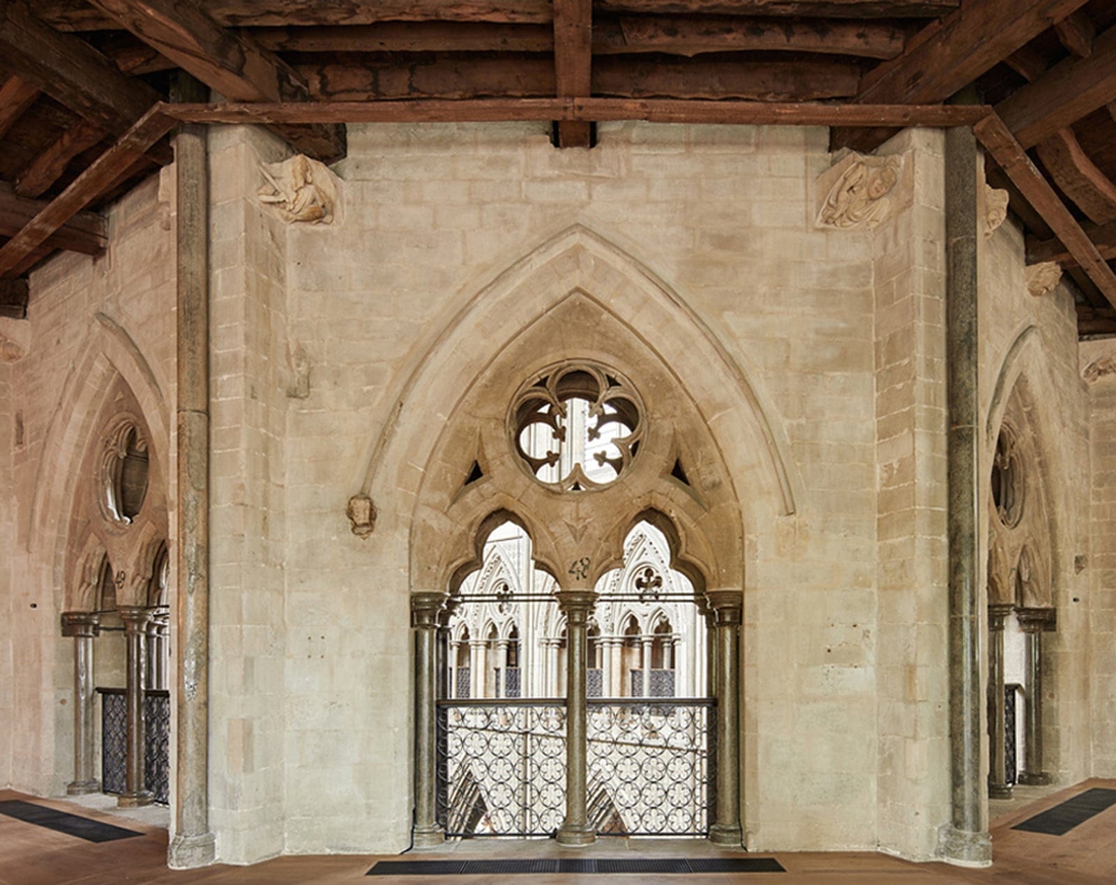 An interior view of the triforium, looking into the middle of Westminster Abbey. (Alan Williams/Westminster Abbey)