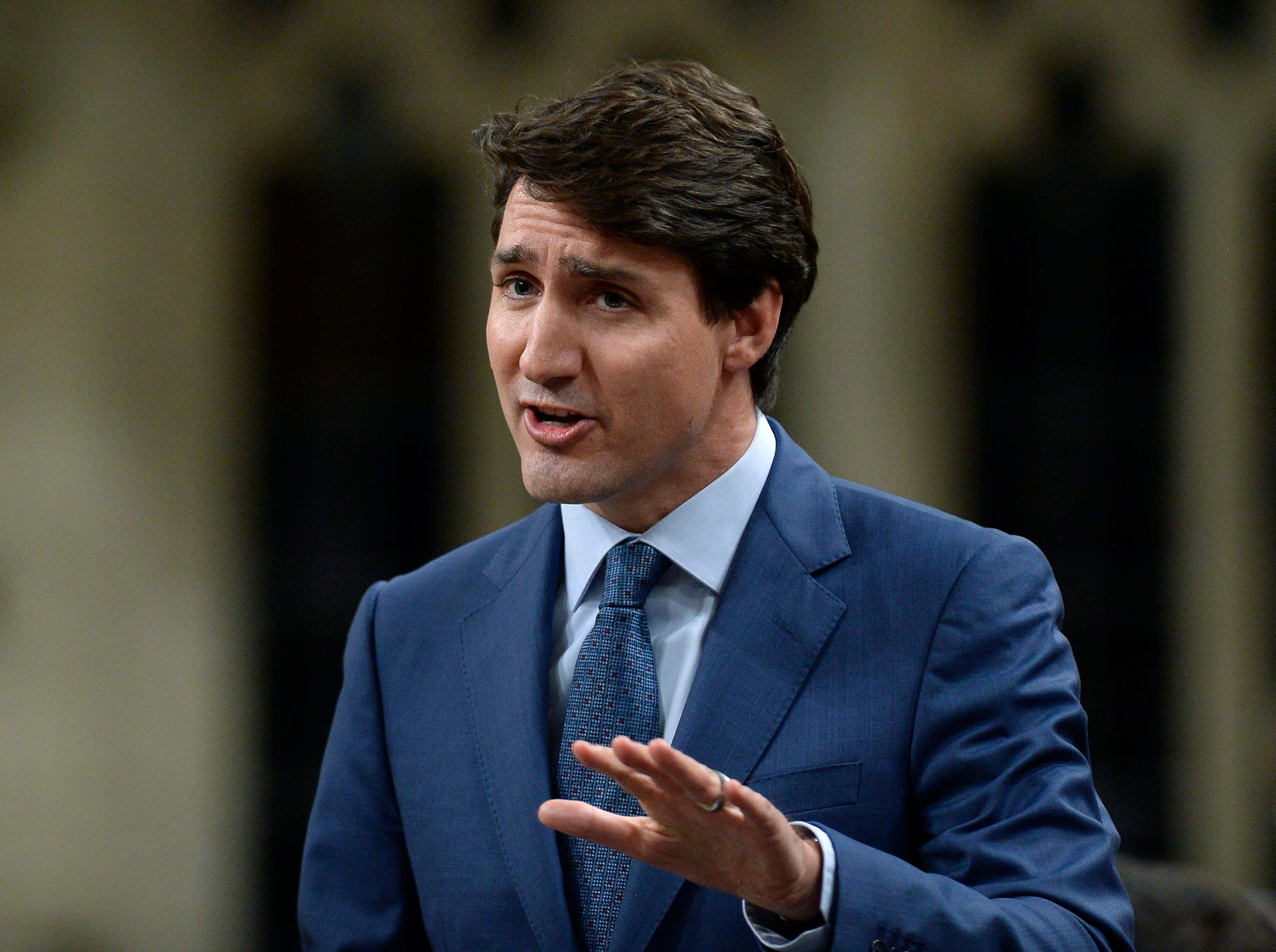 Prime Minister Justin Trudeau rises during Question Period in the House of Commons on Parliament Hill in Ottawa on Wednesday, June 20, 2018. (THE CANADIAN PRESS/Justin Tang)
