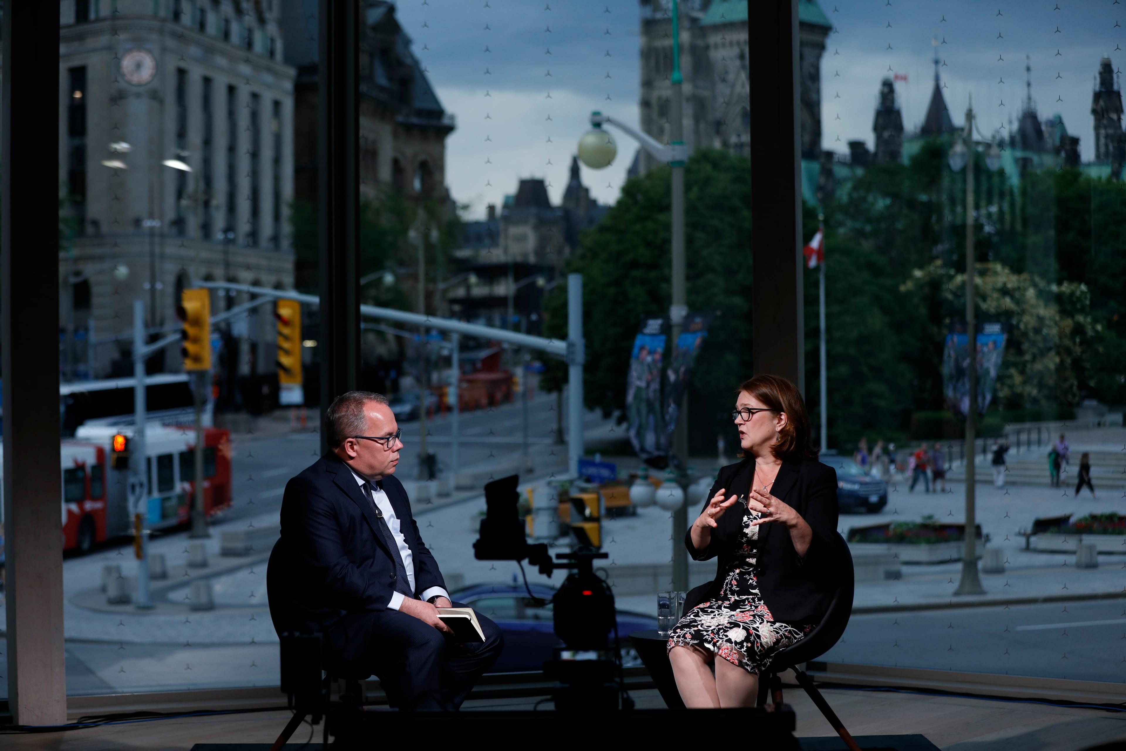 Canada's Minister of Indigenous Services Jane Philpott in conversation with Paul Wells during Maclean's Live at the National Arts Centre in Ottawa June 20, 2018. Photograph by Blair Gable