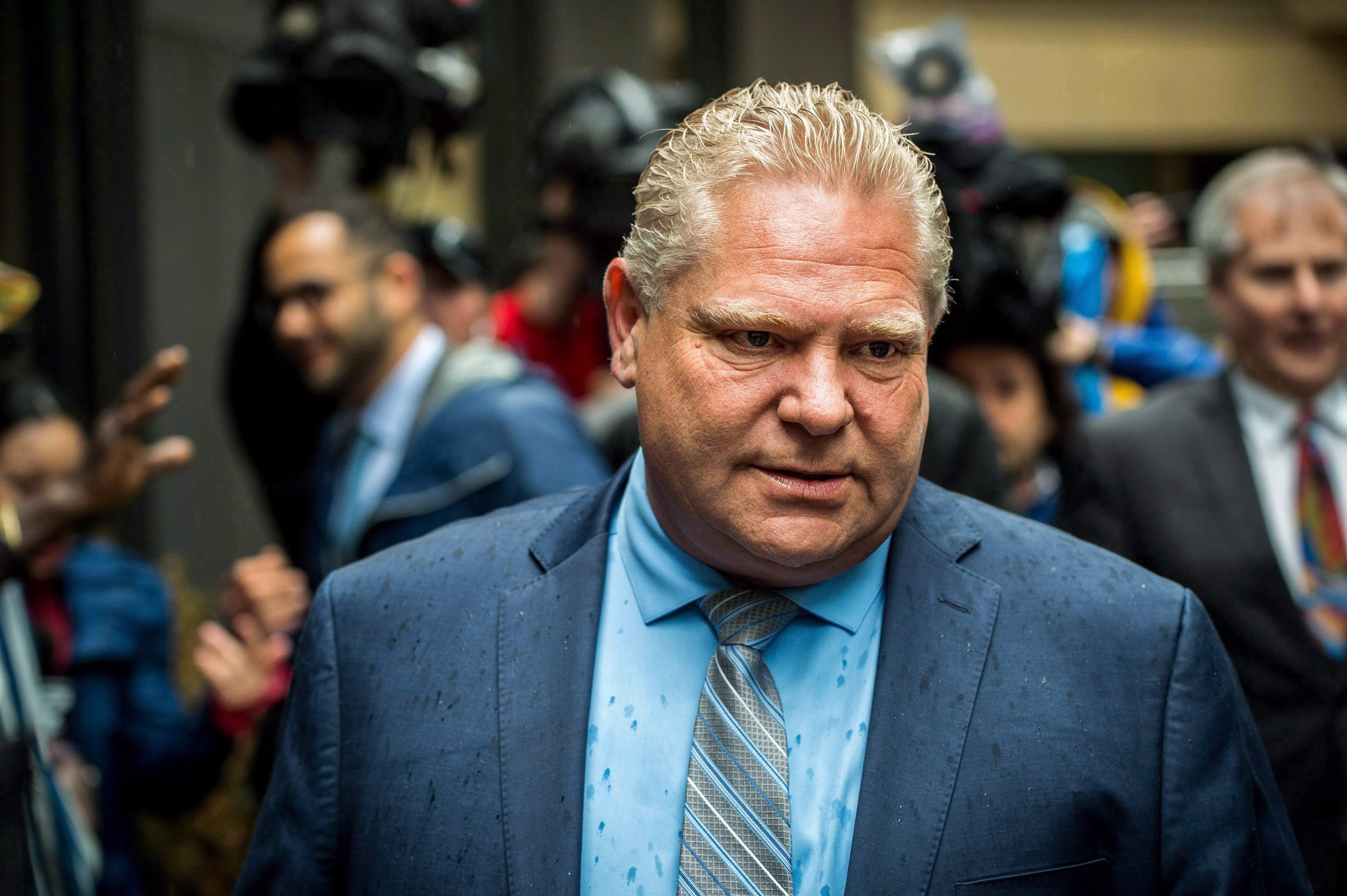 Ontario Progressive Conservative leader Doug Ford holds a rally to speak about Hydro One in Toronto on Tuesday, May 15, 2018. THE CANADIAN PRESS/Aaron Vincent Elkaim