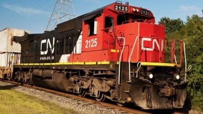 A CN Rail locomotive. iStock
