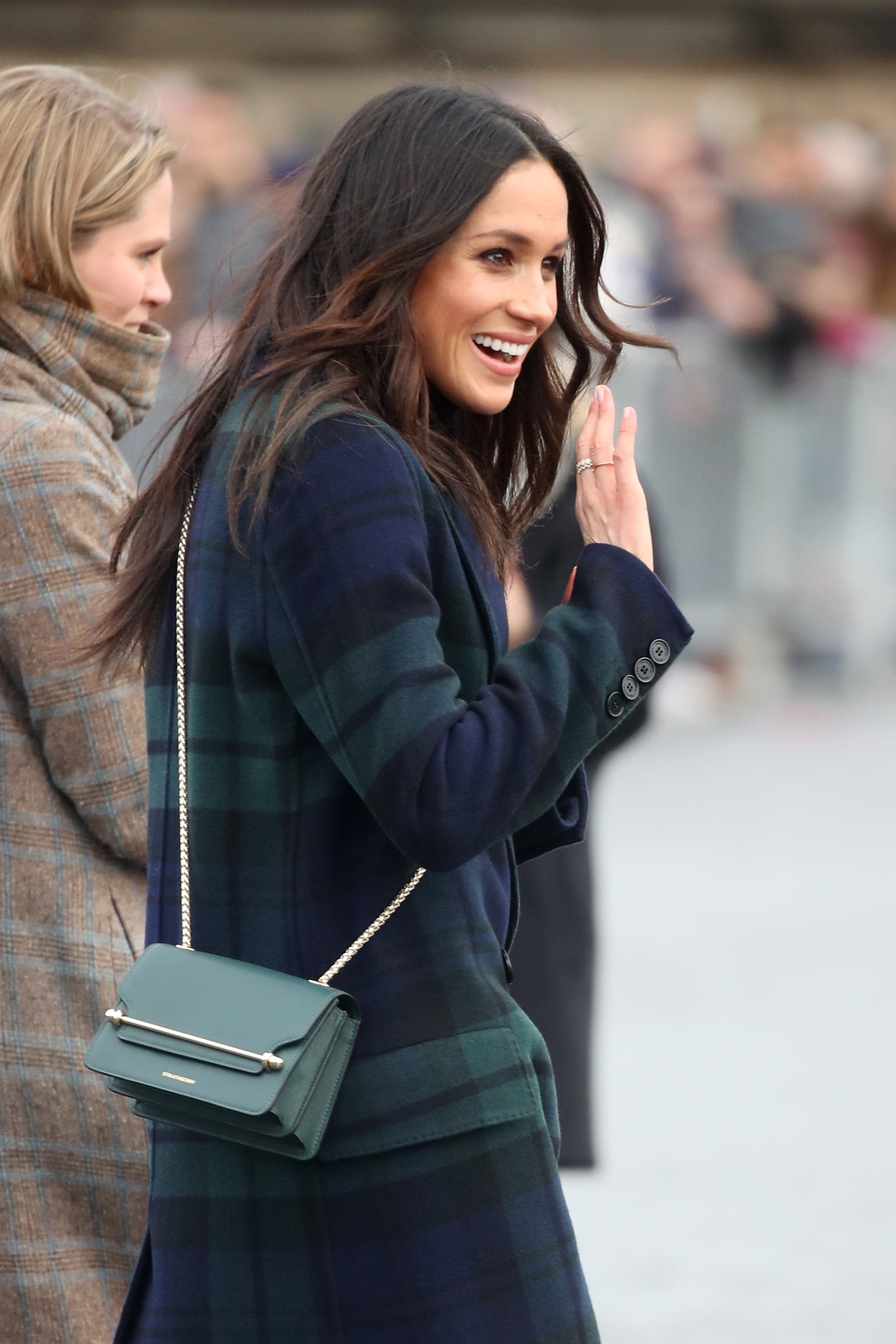 Meghan Markle arrives to Edinburgh Castle with Prince Harry on February 13, 2018 in Edinburgh, Scotland.  (Chris Jackson/Getty Images)