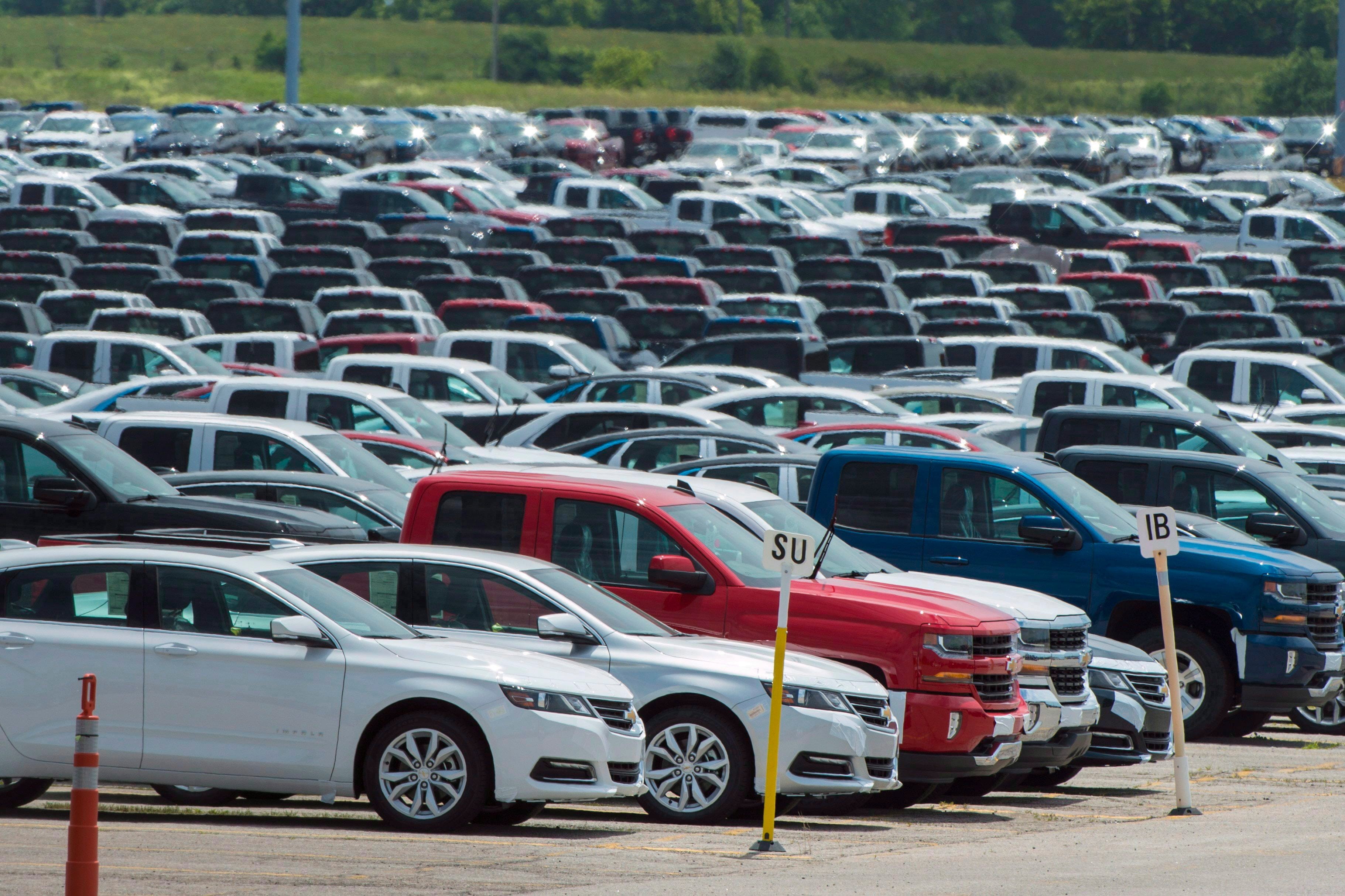 Vehicles at the General Motors Oshawa Assembly Plant in Oshawa, Ont., THE CANADIAN PRESS/ Tijana Martin
