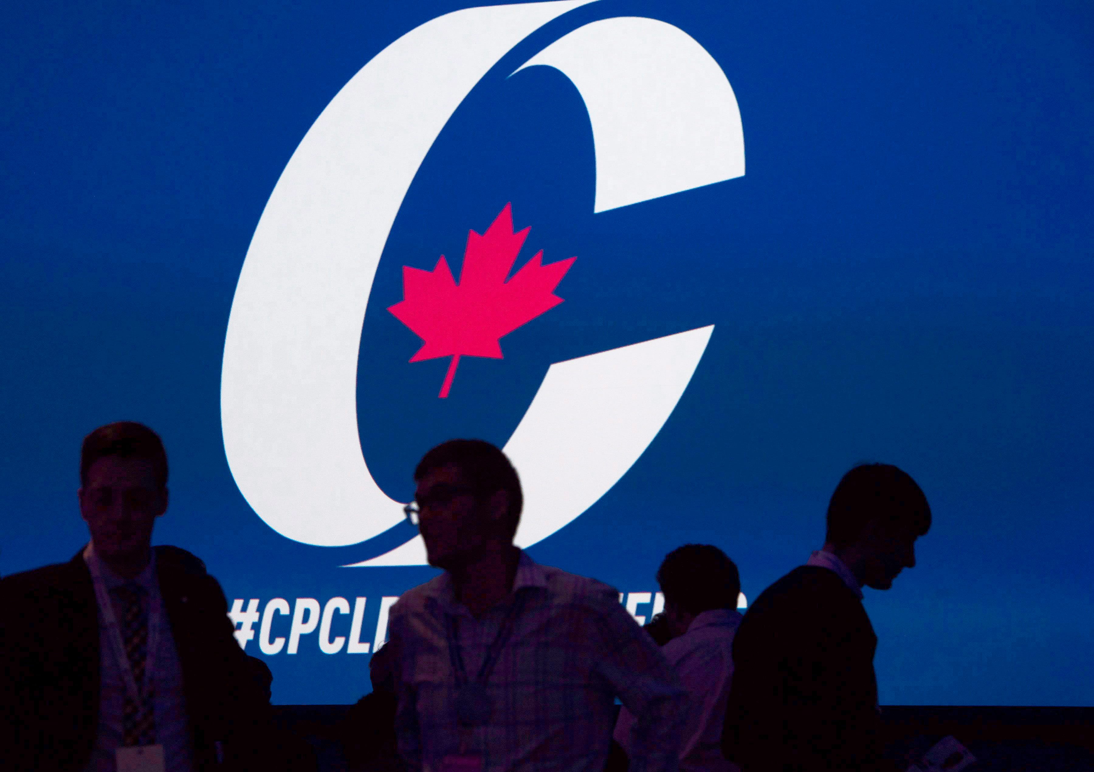 Supporters take their seats during the opening night of the federal Conservative leadership convention in Toronto on Friday, May 26, 2017. A final winner will be picked to lead the Conservative Party of Canada on Saturday night. (Nathan Denette/CP)