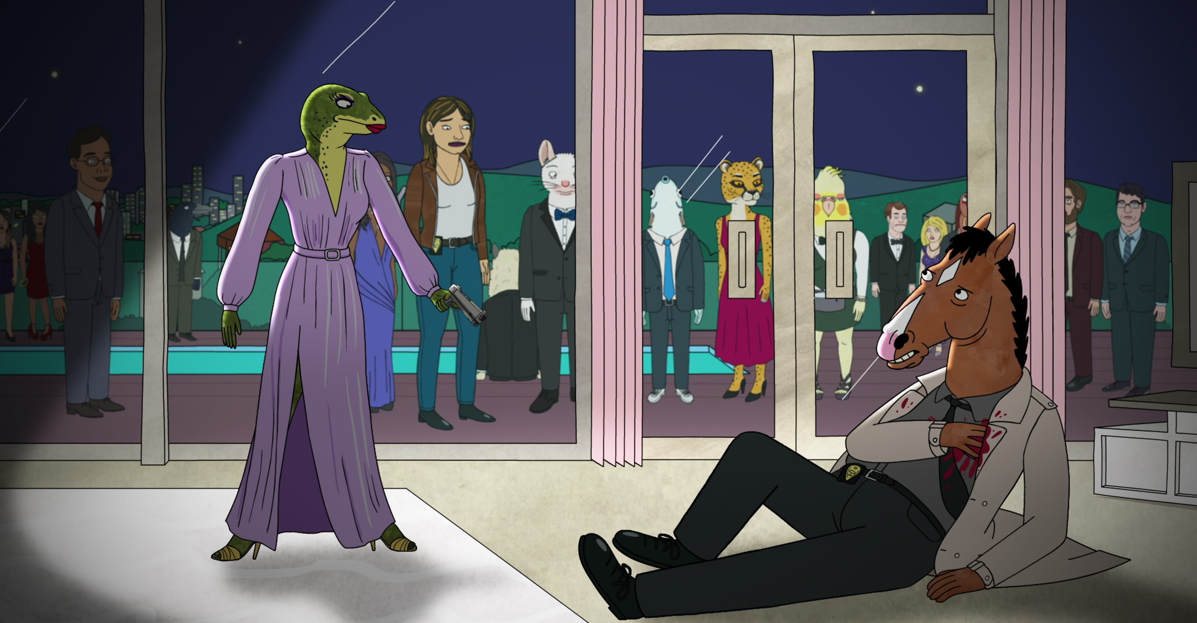 A scene from 'Bojack Horseman,' season five. (Netflix)