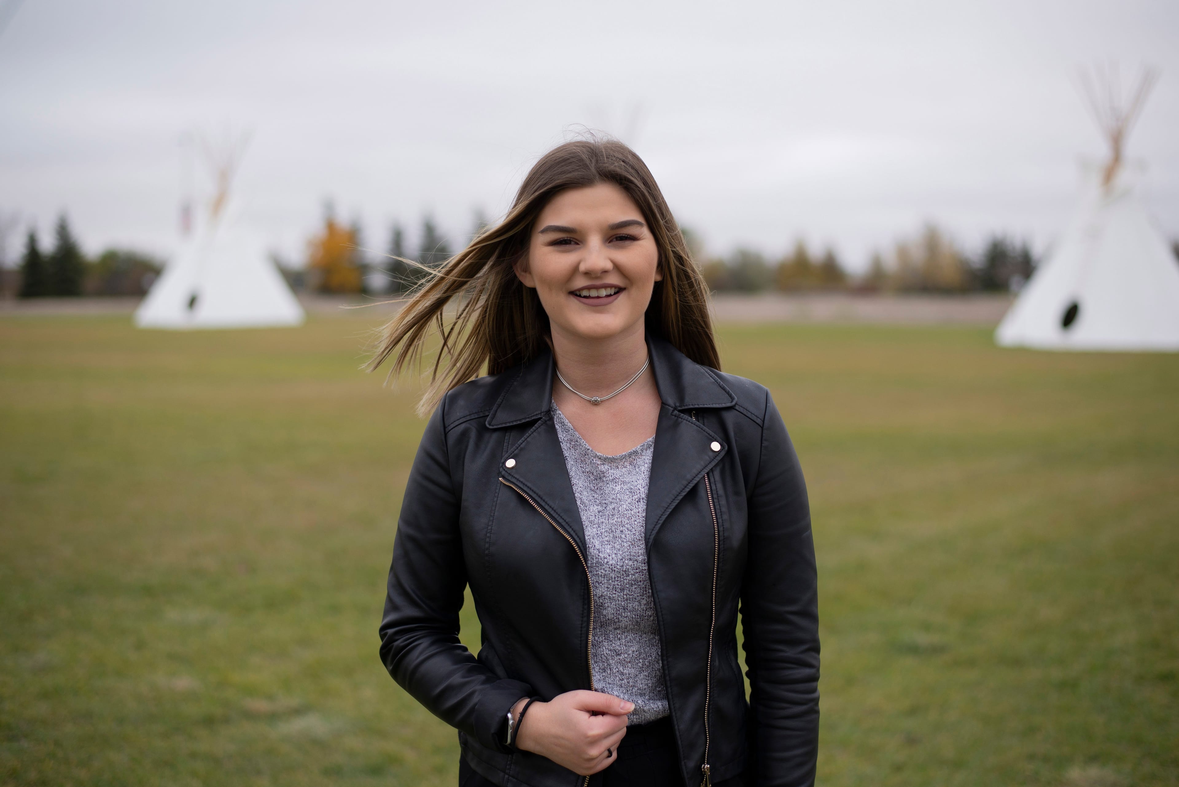Inspire youth award recipient Tracie Léost ran from Oak Point, Man., to Winnipeg to raise awareness of missing and murdered Indigenous women (Photo: Elicia Munro)