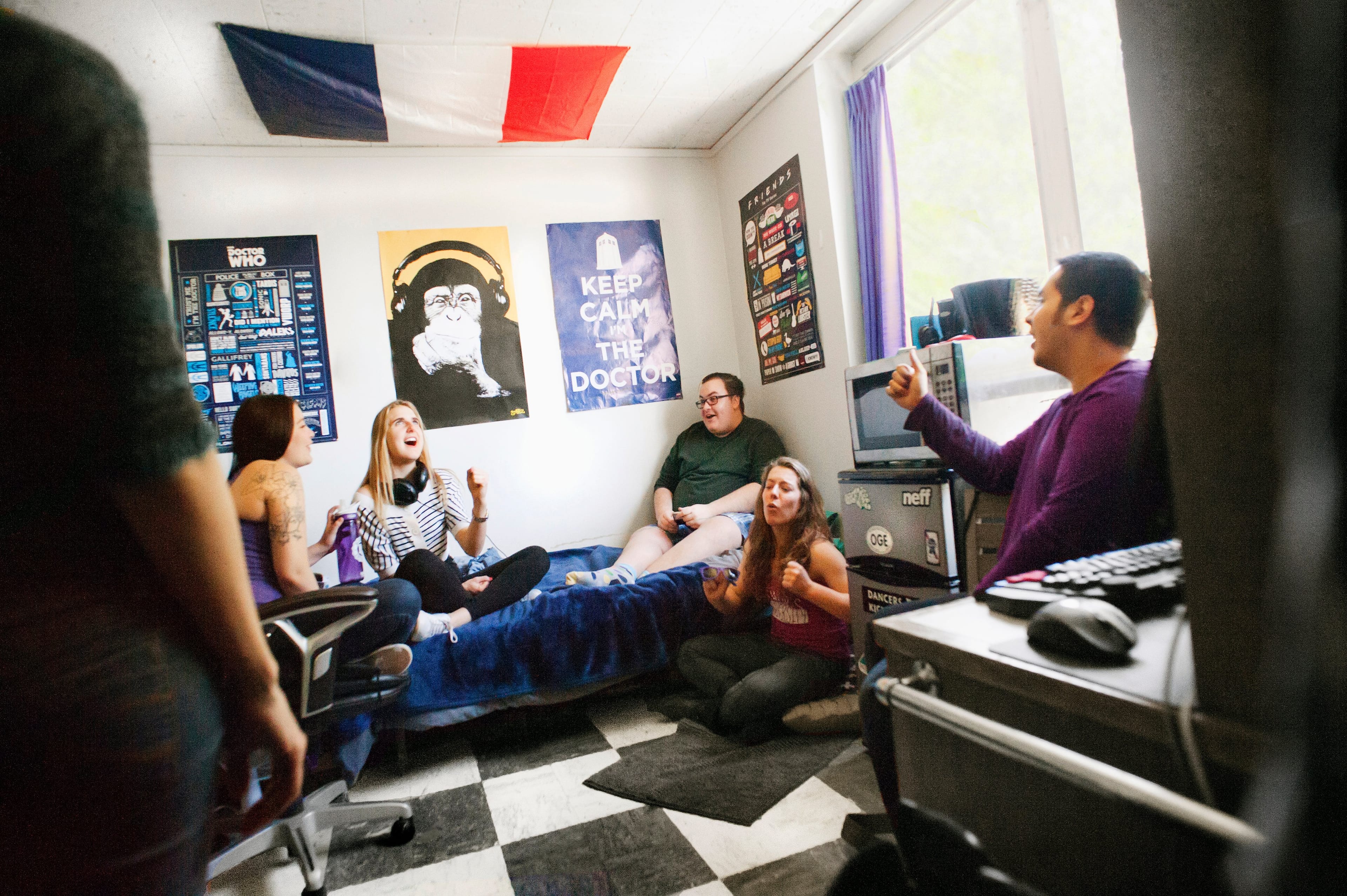Students hanging out in the dorm rooms. (Bishop's University)