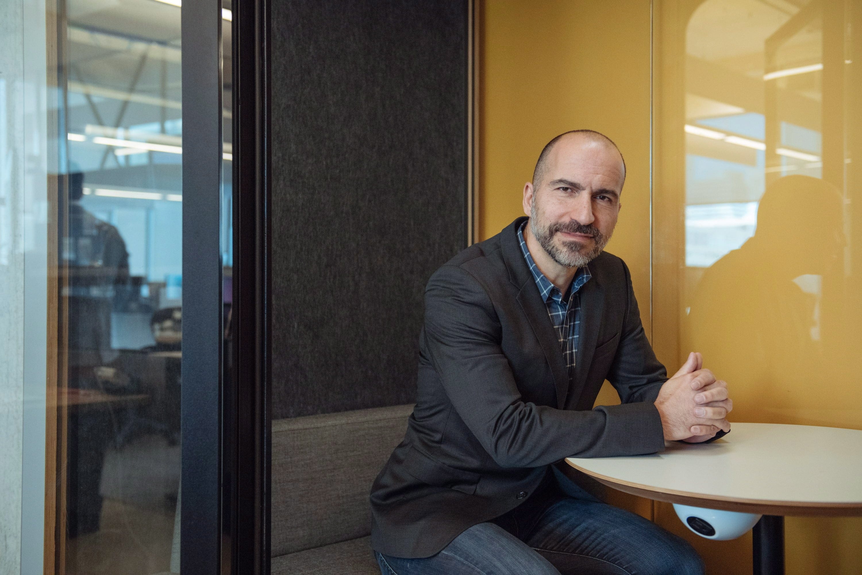 Uber CEO Dara Khosrowshahi poses for a portrait at one of the company's offices in Toronto, Thursday, September 13, 2018. (Galit Rodan/CP)