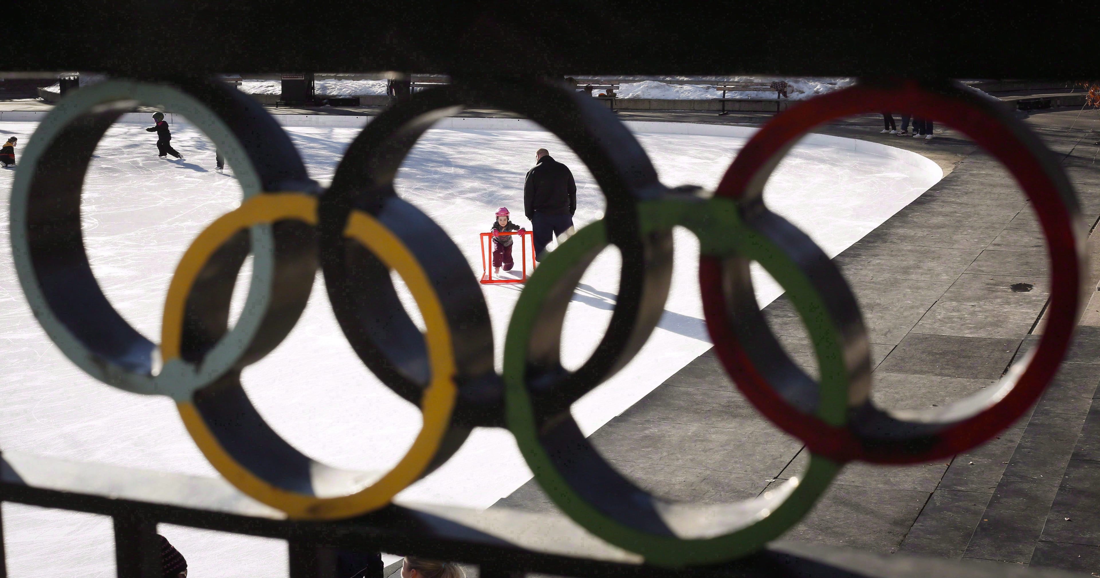 The 1988 Calgary Olympic Plaza, as seen in 2014 (THE CANADIAN PRESS/Jeff McIntosh)