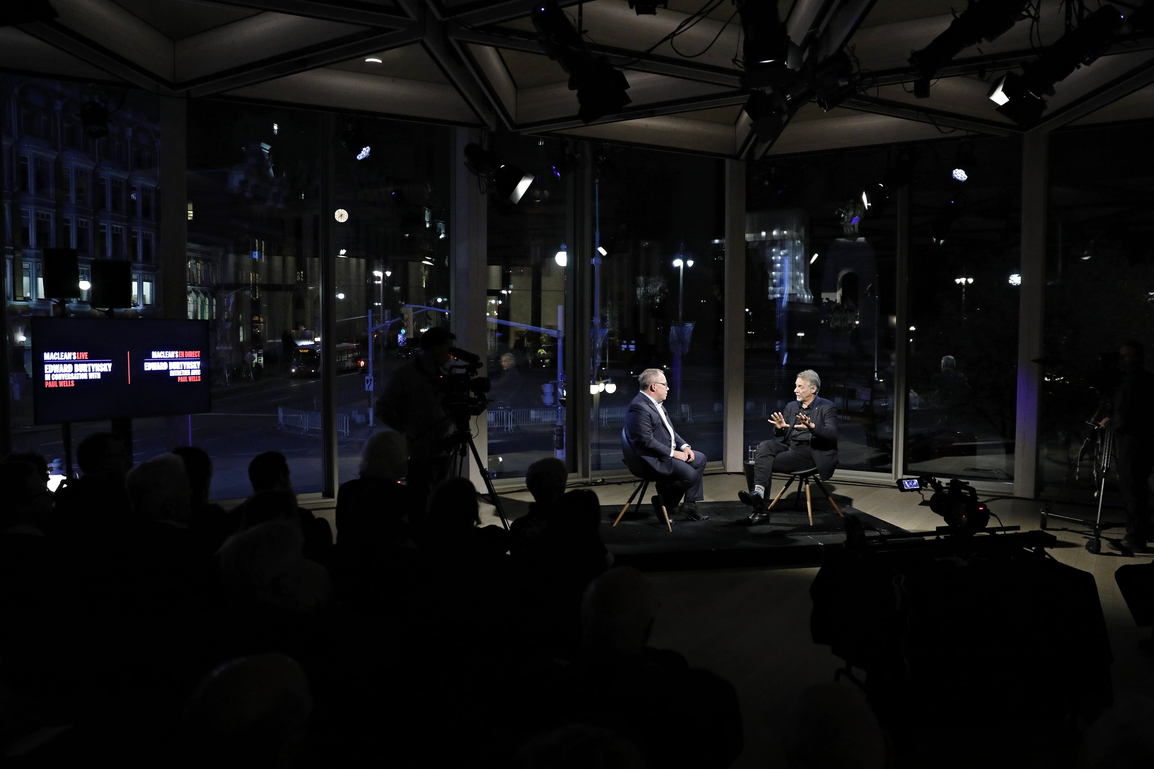 Maclean's Live with photographer Edward Burtynsky at the National Arts Centre in Ottawa October 24, 2018. Photograph by Blair Gable