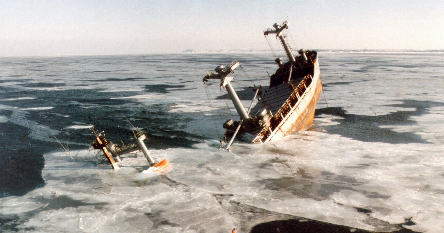 Manolis L. sinking on Blow Hard Rock, Nfld. (Captain Harry Stone Collection/Part 1/Maritime History Archive)