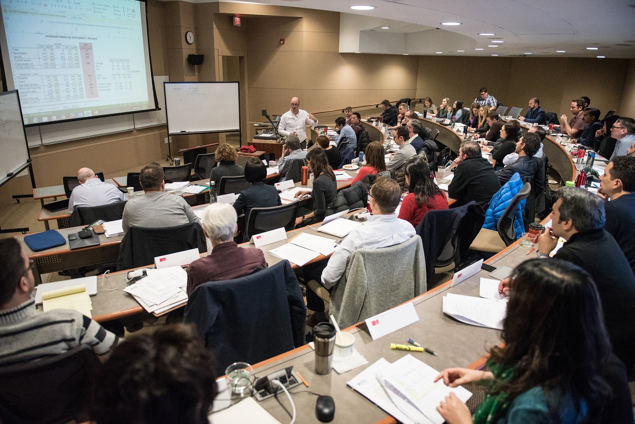 Beedie EMBA students in a lecture