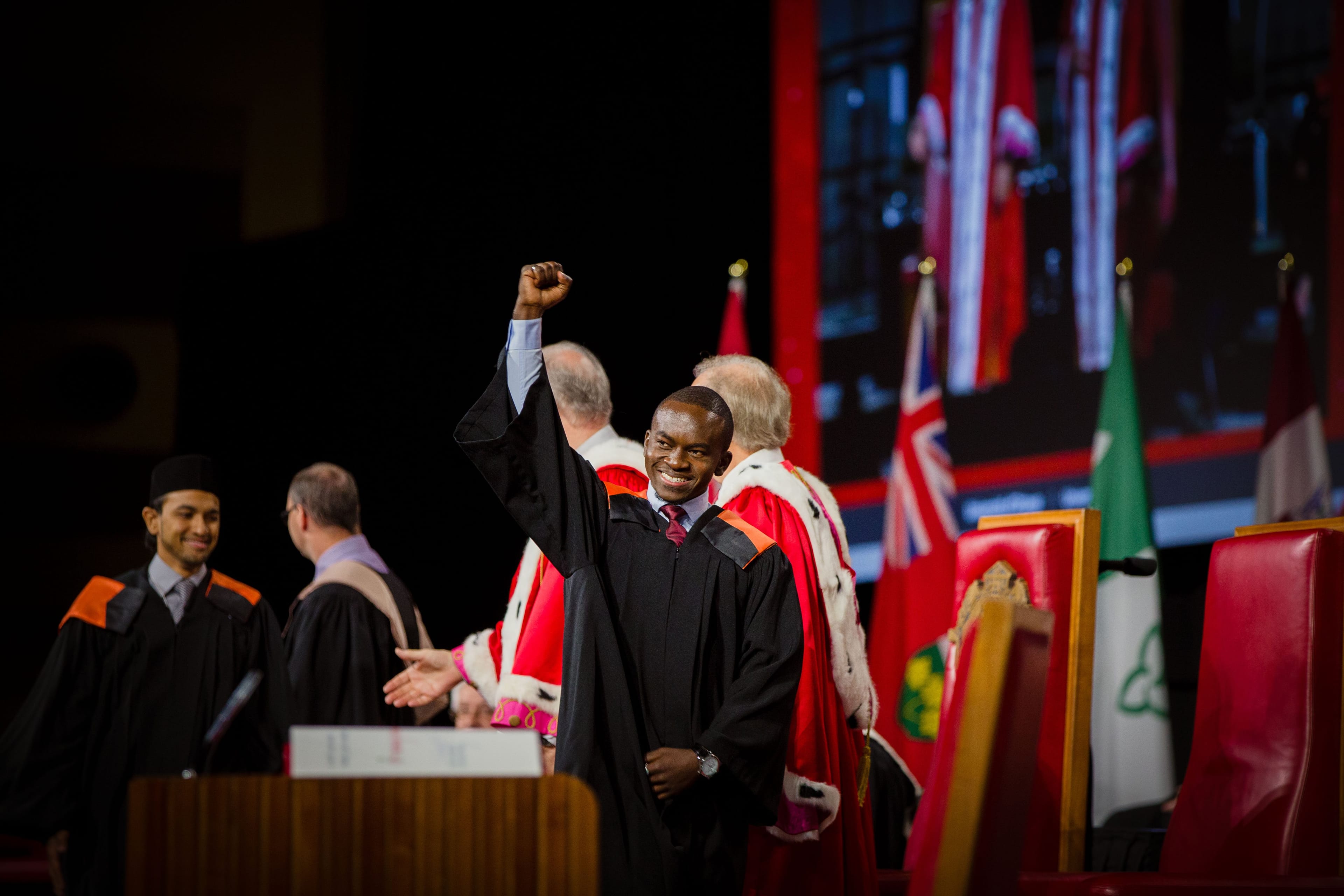 Telfer student at graduation ceremony