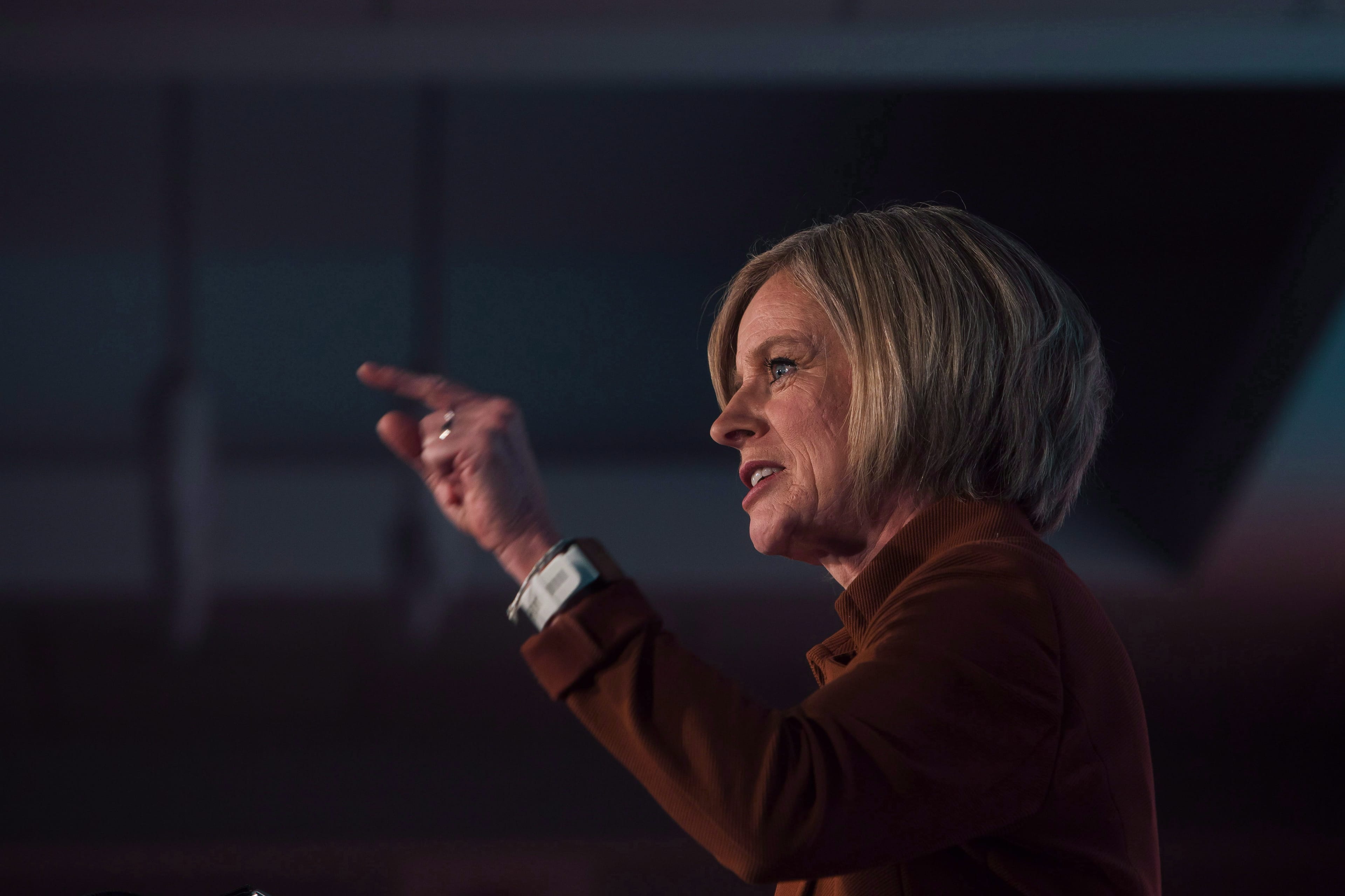 Rachel Notley speaks during the Alberta NDP Convention in Edmonton on Sunday, Oct. 28, 2018. THE CANADIAN PRESS/Amber Bracken
