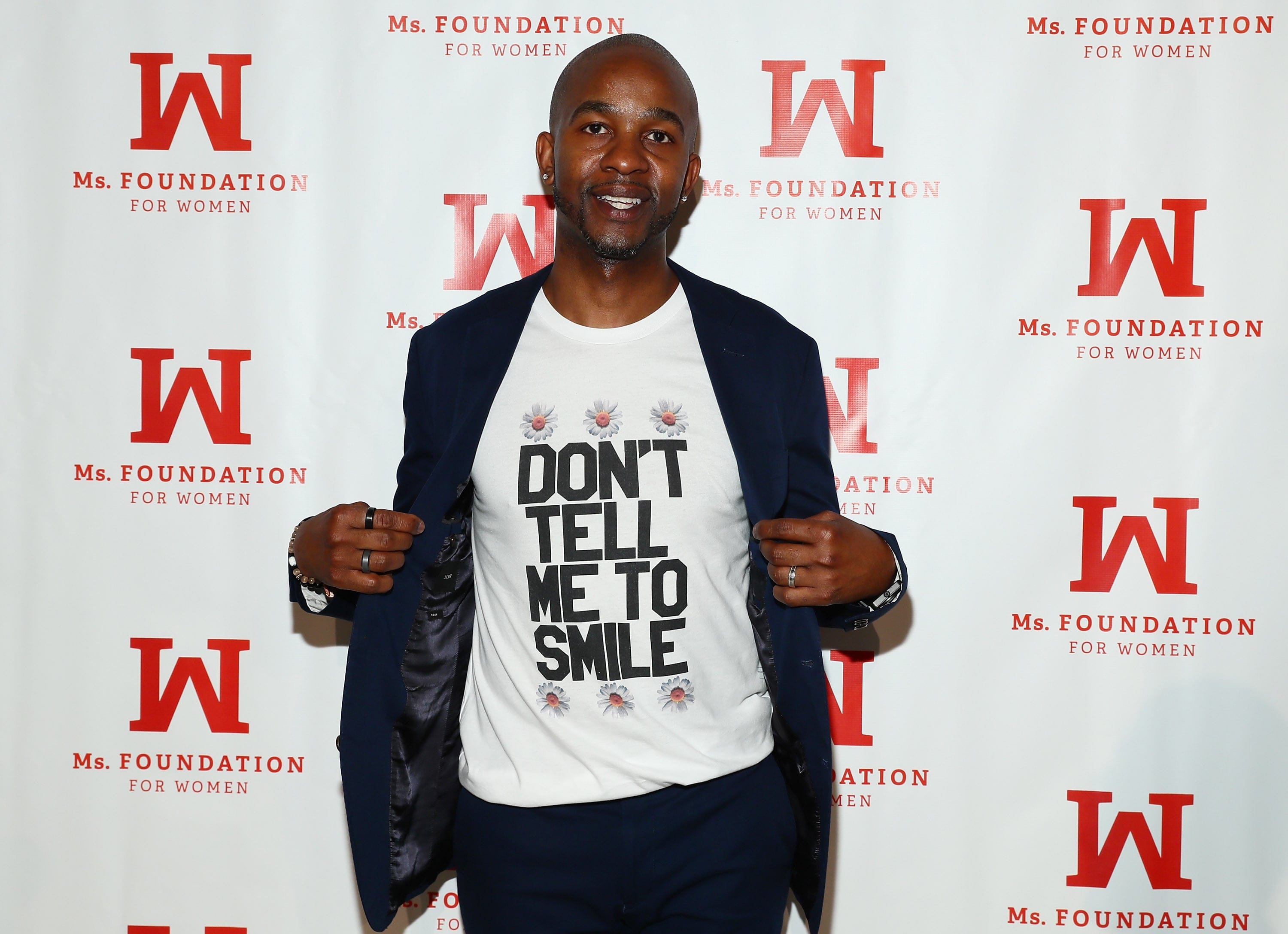 Former NFL player, activist and writer, Wade Davis, attends the Ms. Foundation 30th Annual Gloria Awards on May 3, 2018, in New York City.  (Photo by Astrid Stawiarz/Getty Images for The Foundation for Women)