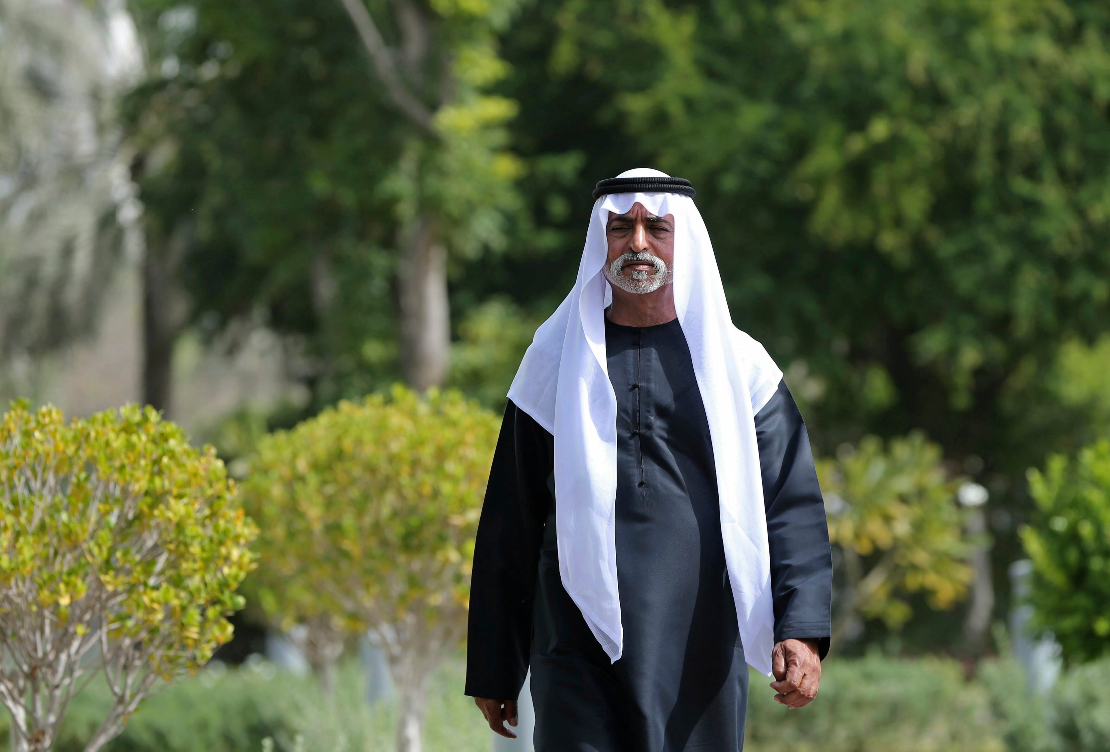 Sheikh Nahayan Mabarak Al Nahayan, the UAE Minister of Tolerance, in Abu Dhabi, United Arab Emirates on Jan. 24, 2019. (AP Photo/Kamran Jebreili)