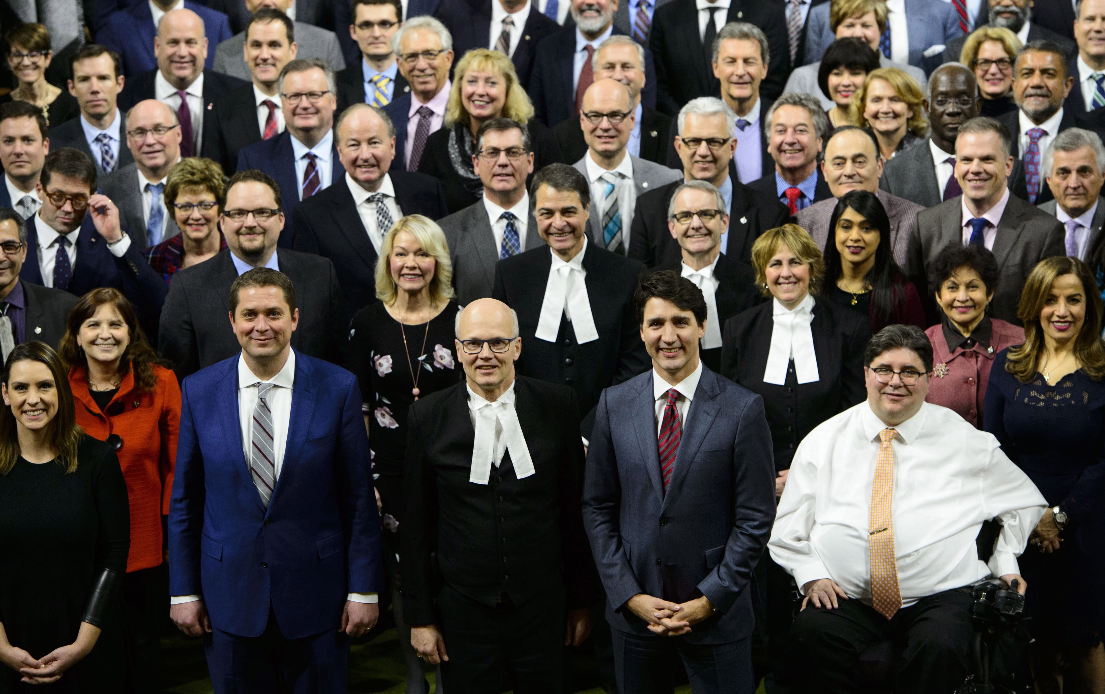 Members of Parliament in the temporary House of Commons in the West Block of Parliament Hill in Ottawa on Jan. 30, 2019. (Sean Kilpatrick/CP)