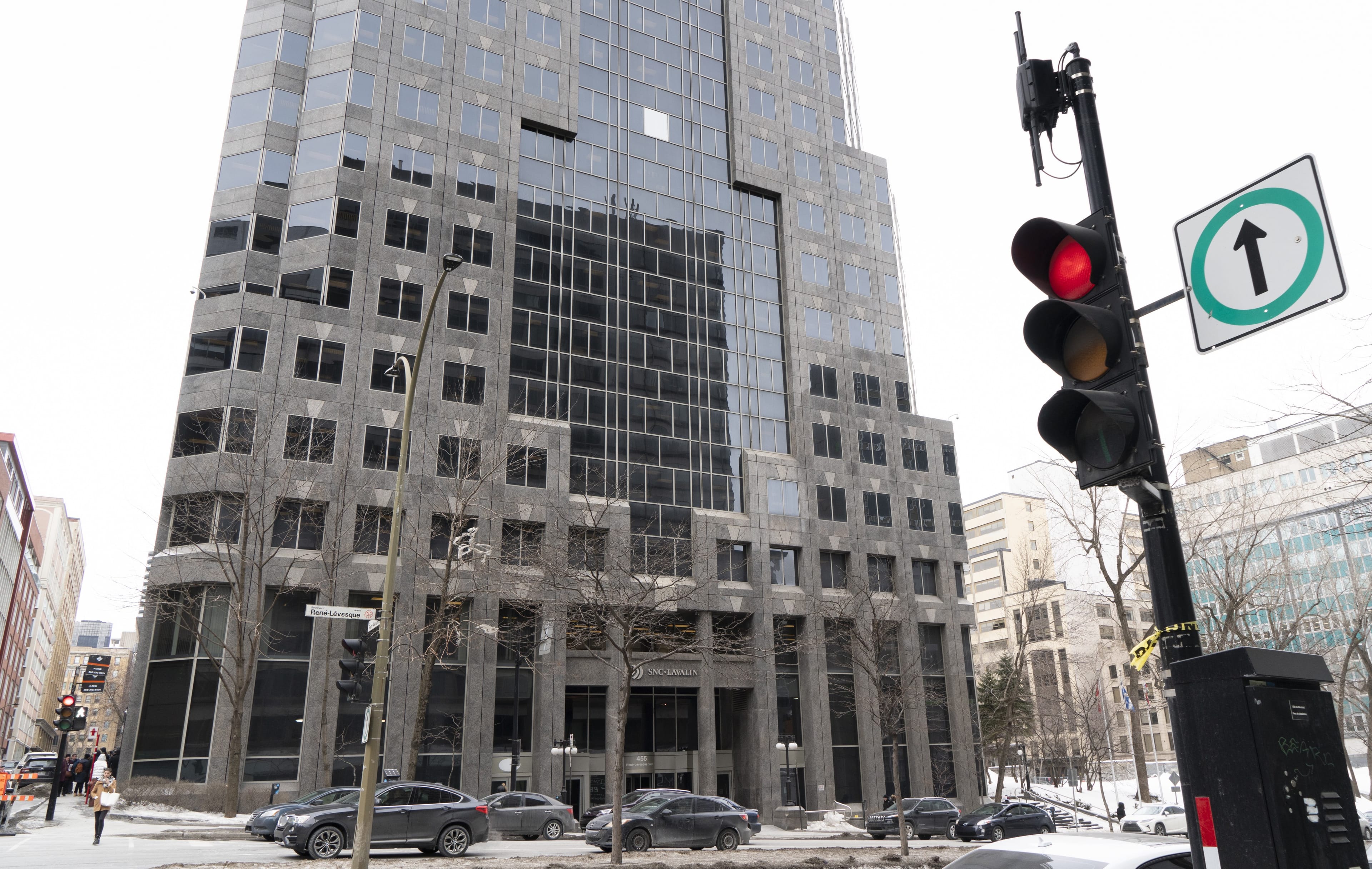 The SNC-Lavalin headquarters is seen in Montreal on Tuesday, Feb. 12, 2019. (THE CANADIAN PRESS/Paul Chiasson)