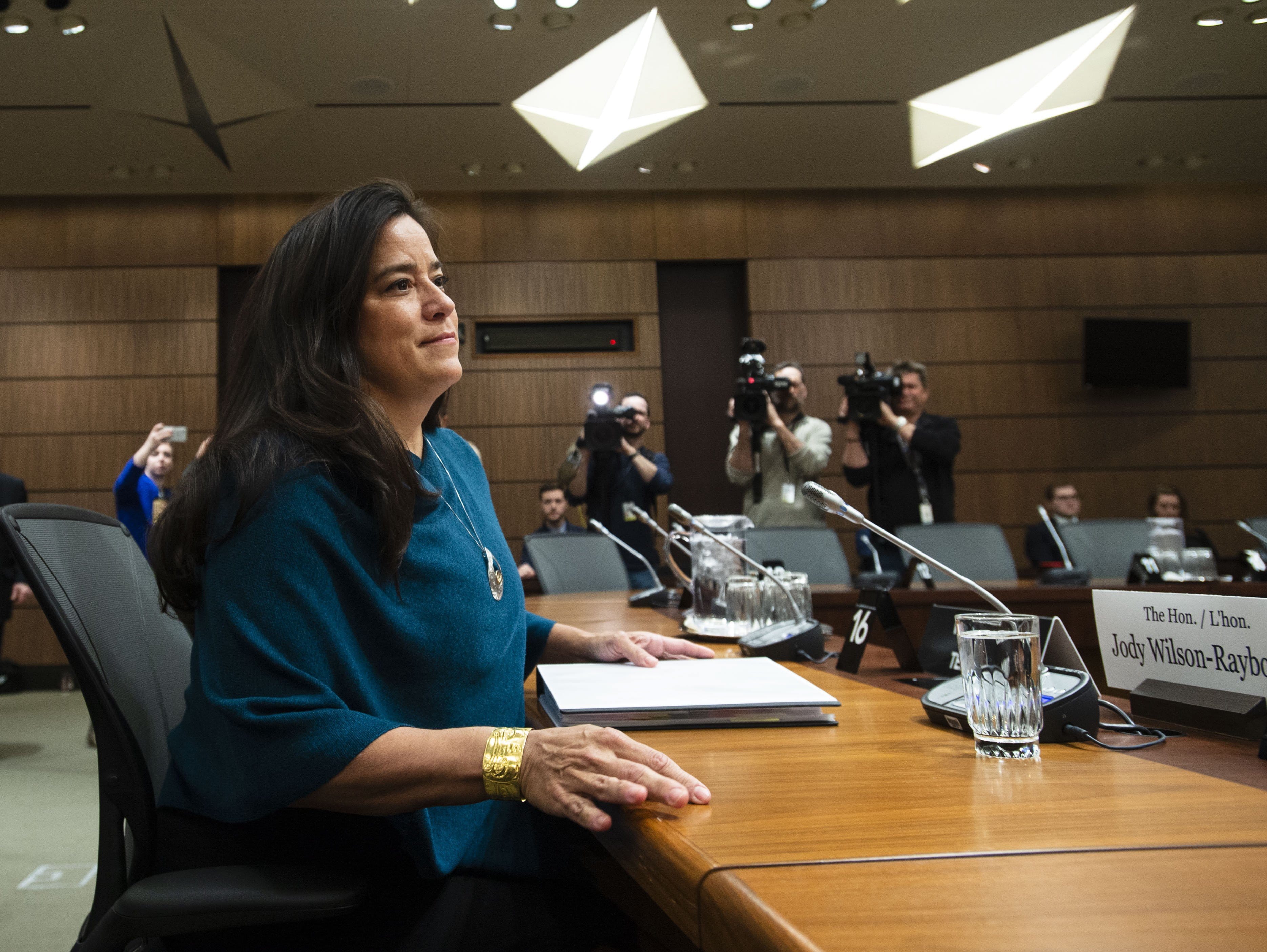 Wilson-Raybould appears at the House justice committee on Parliament Hill in Ottawa on Wednesday, Feb. 27, 2019. (THE CANADIAN PRESS/Sean Kilpatrick)