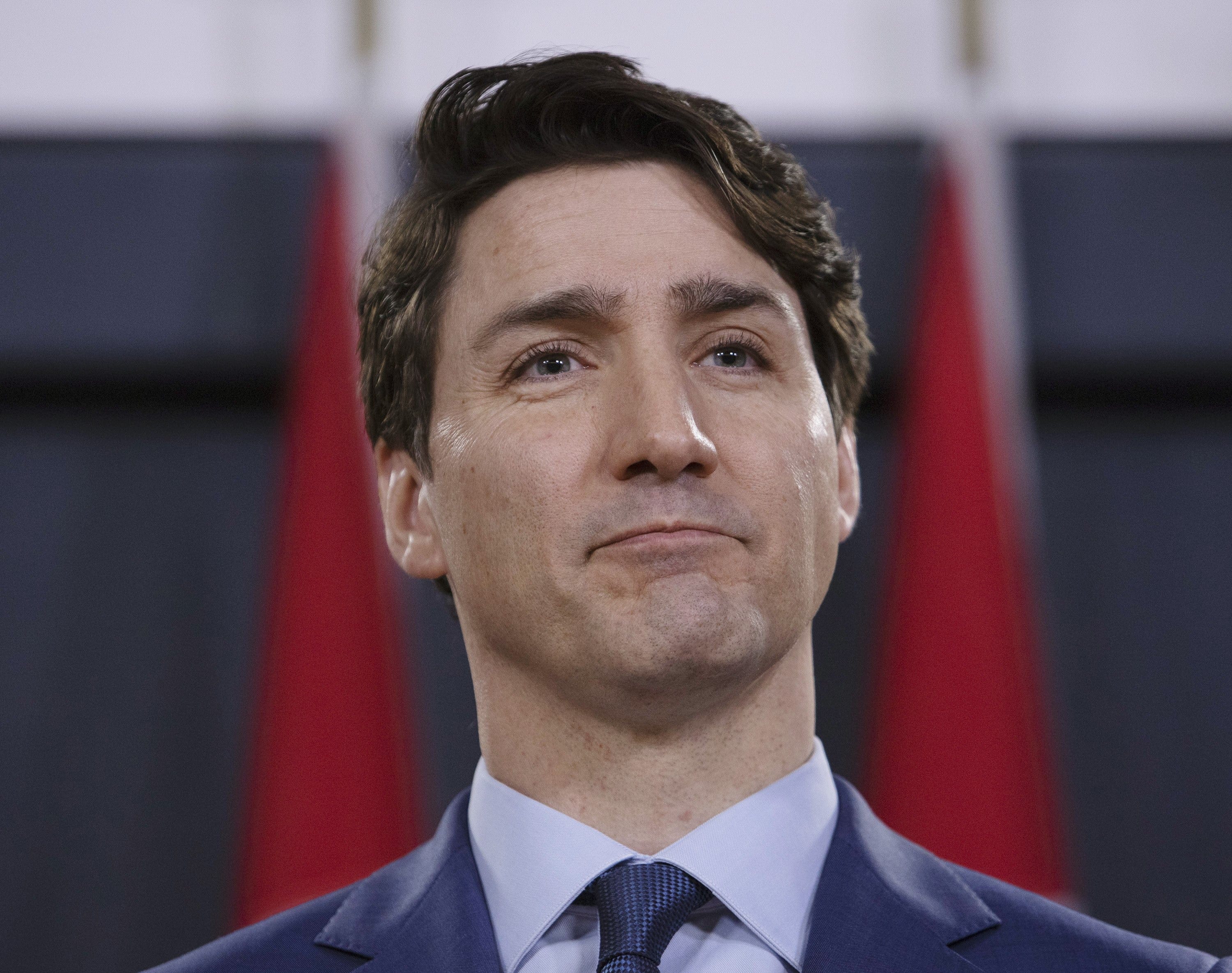 Trudeau holds a news conference in Ottawa on Thursday, March 7, 2019. (THE CANADIAN PRESS/Fred Chartrand)