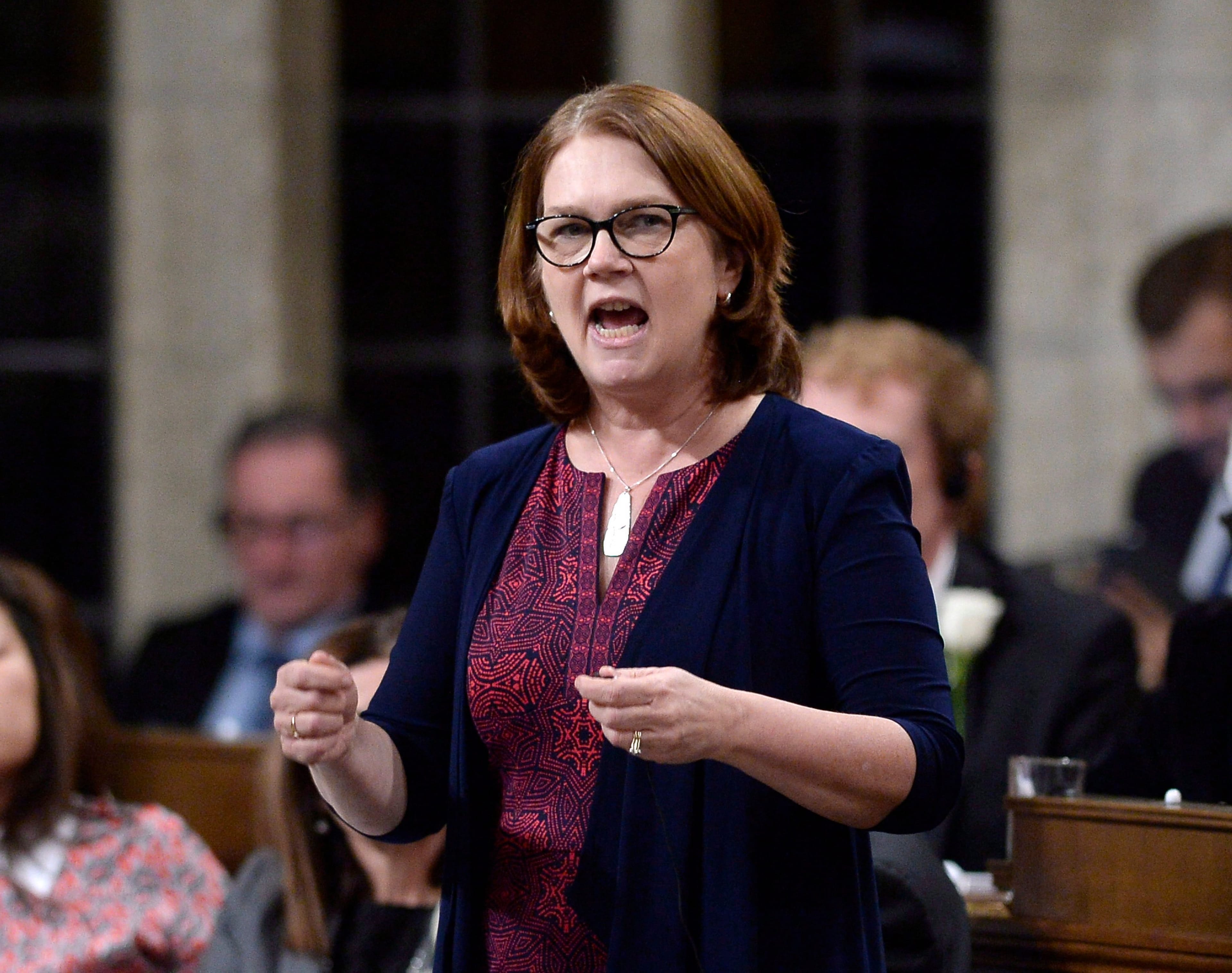 Minister of Indigenous Services Jane Philpott rises during Question Period in the House of Commons on Parliament Hill in Ottawa on Thursday, Dec. 6, 2018. (THE CANADIAN PRESS/Justin Tang)