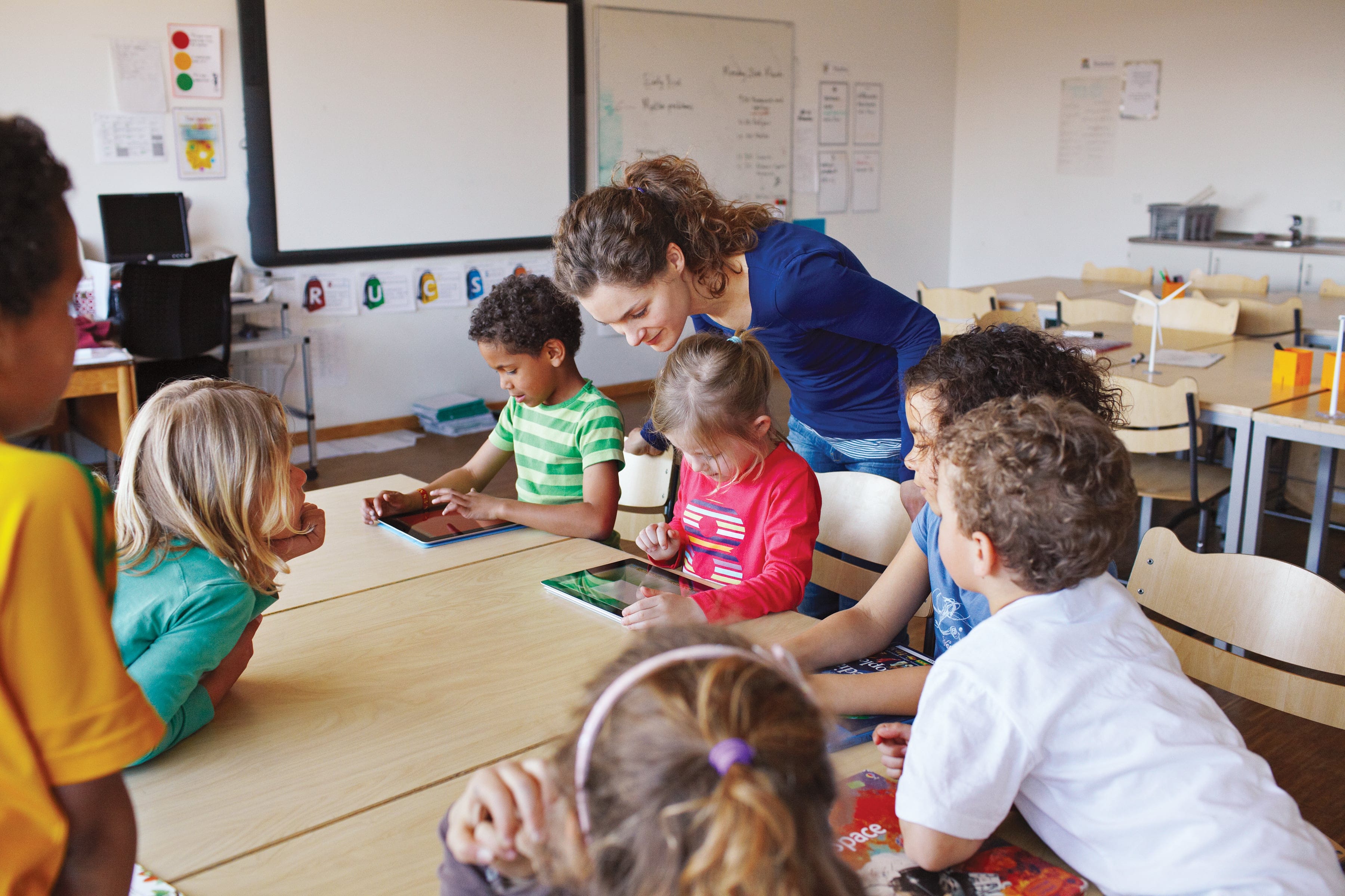 Primary school children can use D2L’s Brightspace platform even before they learn to read (Klaus Vedfelt/Getty Images)