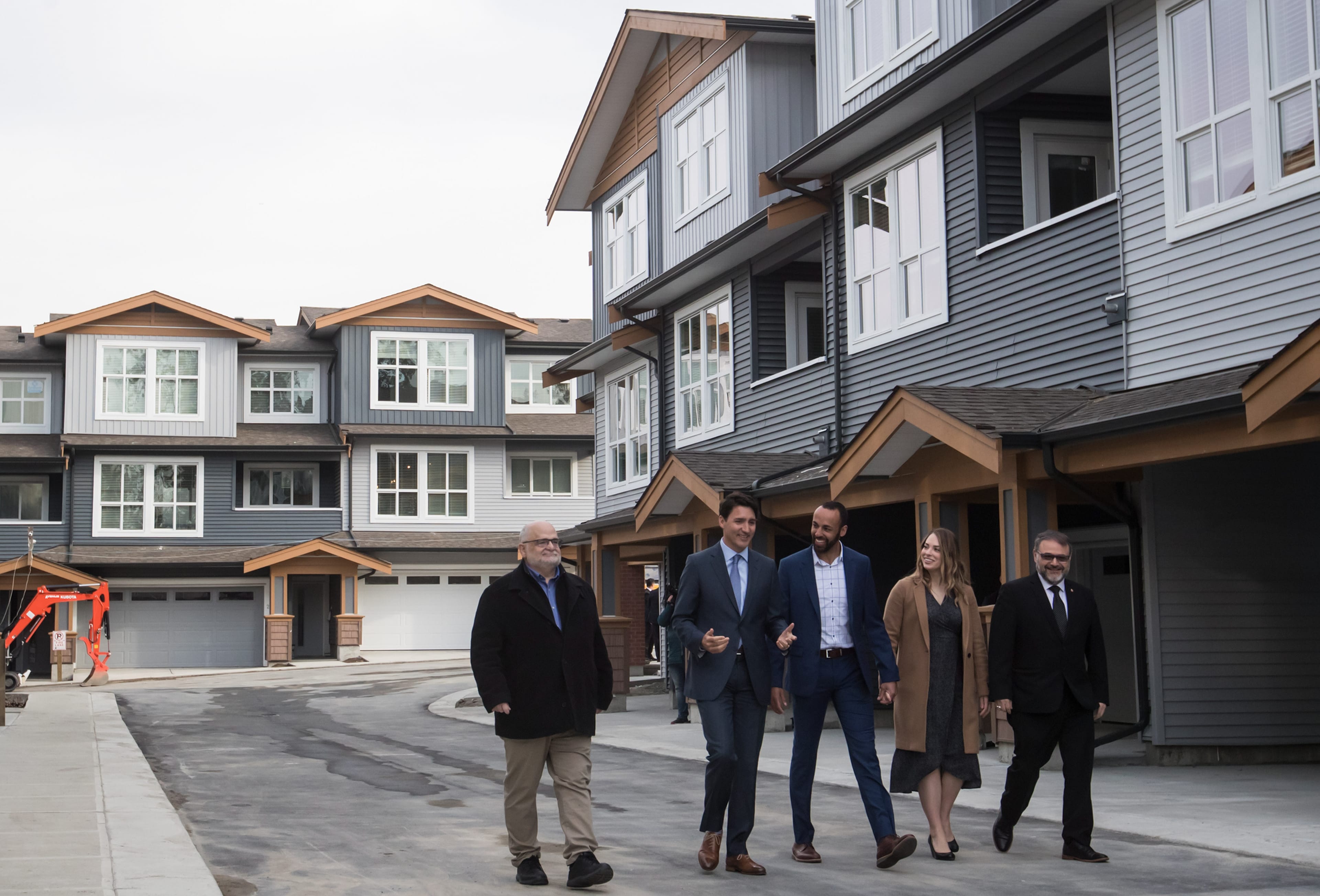 Prime Minister Justin Trudeau at a townhouse development in Maple Ridge, B.C., in March. (Darryl Dyck/CP)