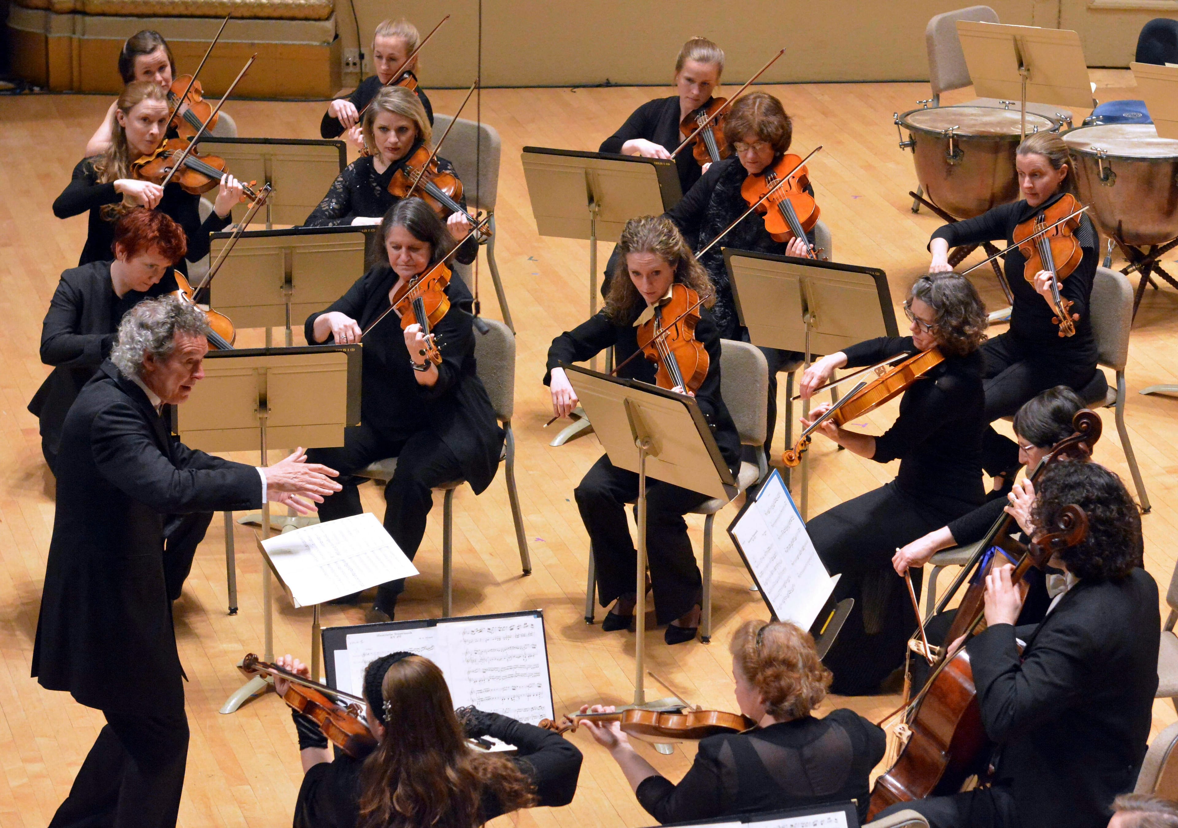 The Handel &amp; Haydn Society performs its rendition of Mozart's "Masonic Funeral" at Symphony Hall in Boston on May 5. (Chris Petre-Baumer/Handel &amp; Haydn Society/AP)