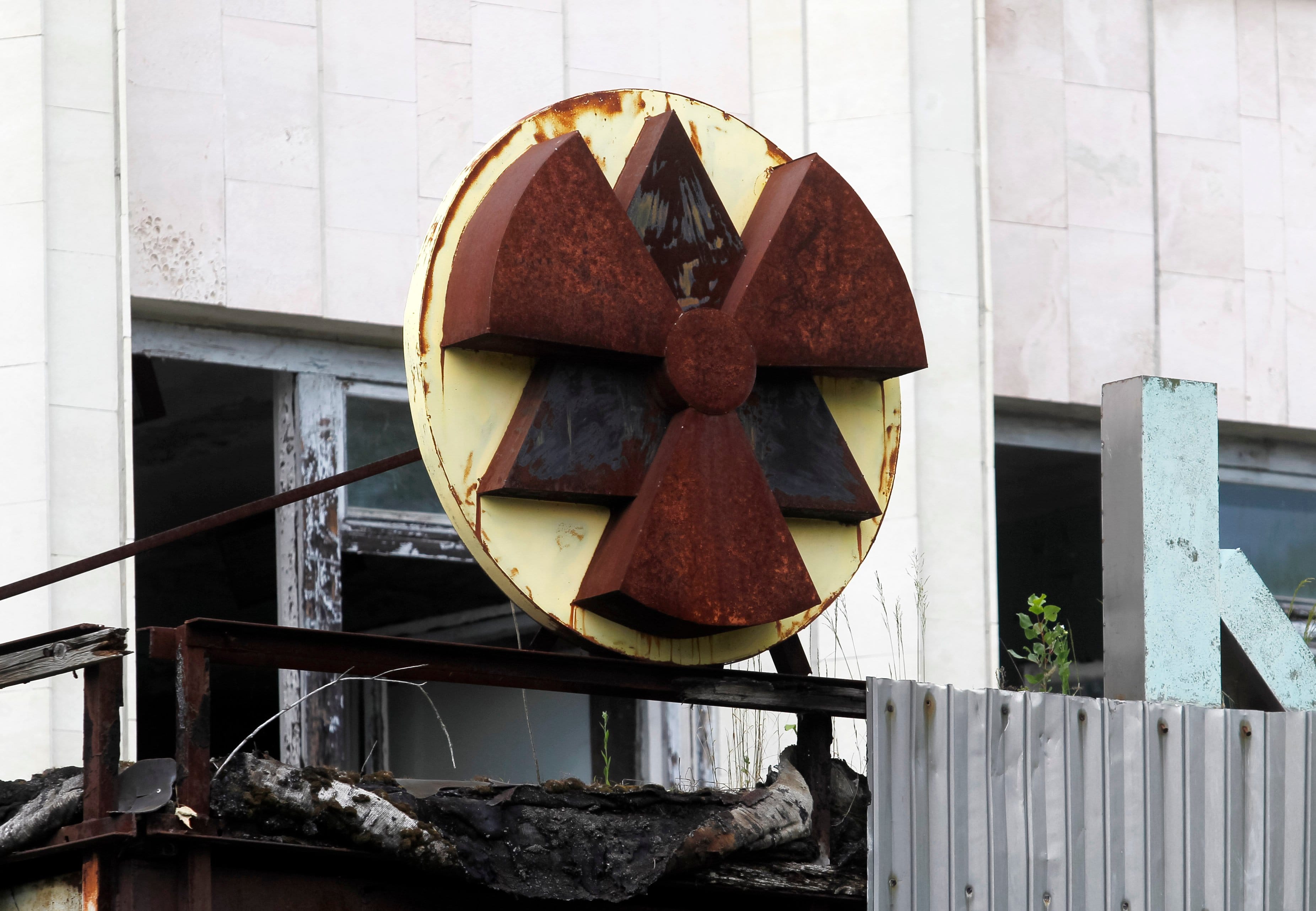A view of the abandoned city of Pripyat, near the Chernobyl nuclear power plant, Ukraine, on June 7, 2019. (Photo by STR/NurPhoto via Getty Images)