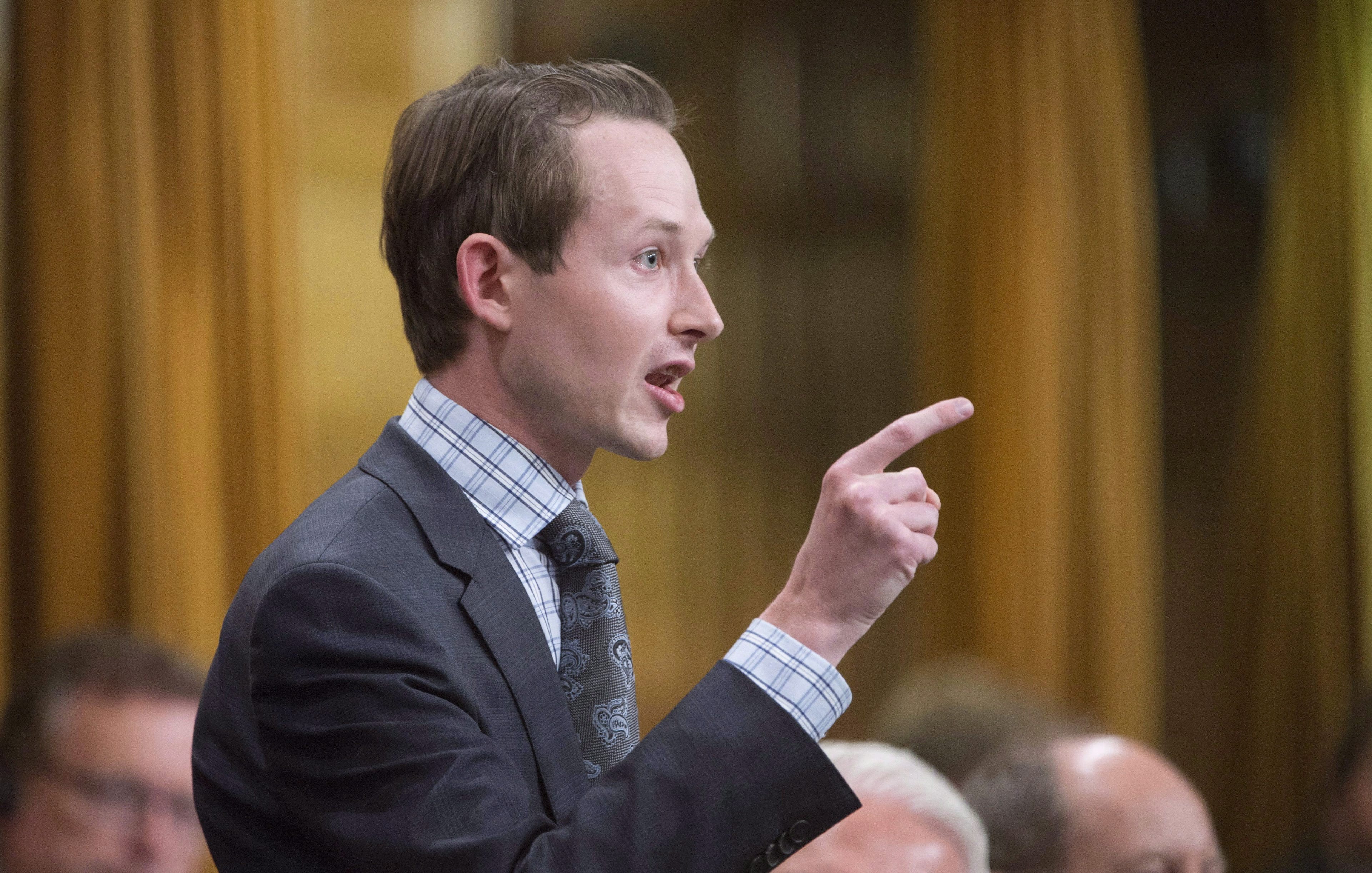 Conservative MP Michael Cooper rises during Question Period on Thursday, October 6, 2016 on Parliament Hill in Ottawa. (Adrian Wyld/CP)