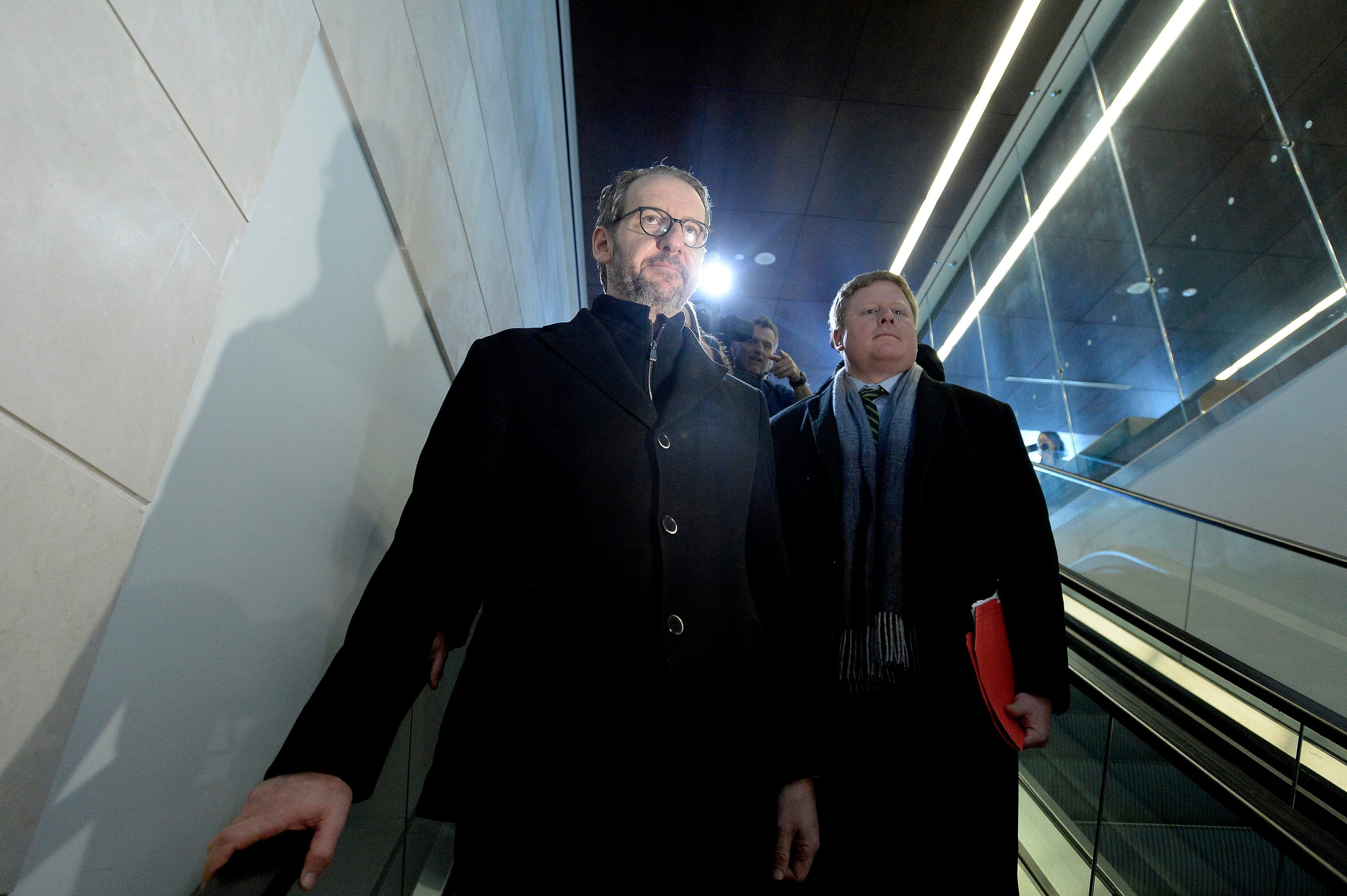 Butts leaves after appearing at the Standing Committee on Justice and Human Rights regarding the SNC Lavalin affair, on Parliament Hill, March 6, 2019. (Justin Tang/CP)