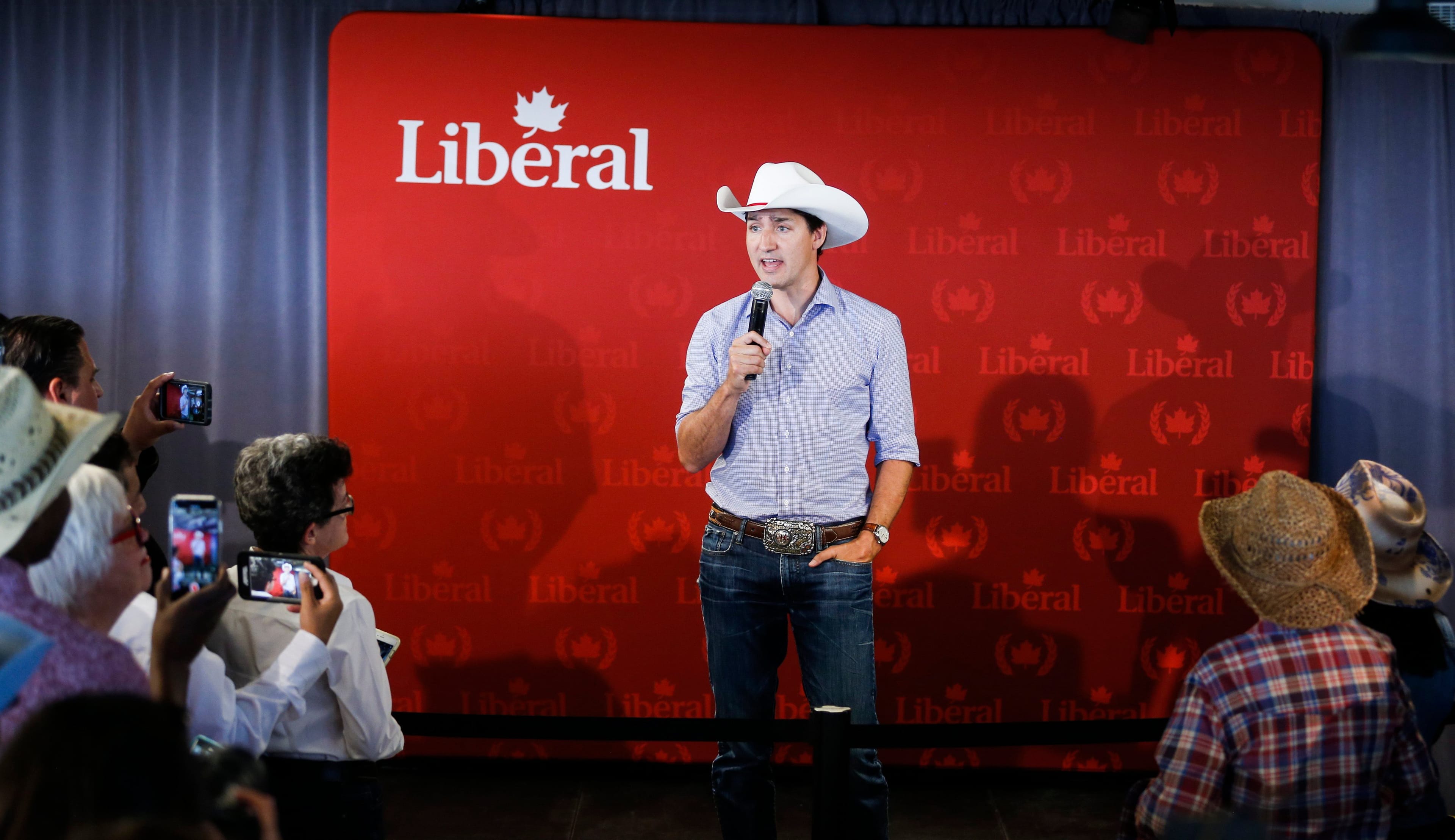 Prime Minister Justin Trudeau speaks at a Liberal party fundraiser in Calgary, Alta., Saturday, July 13, 2019. (Jeff McIntosh/CP)