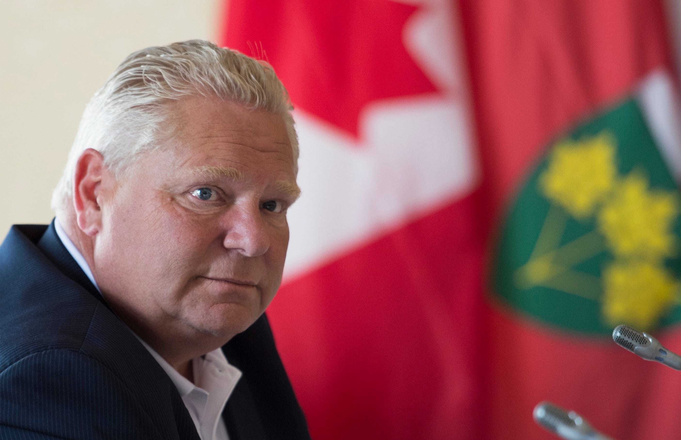 Ontario Premier Doug Ford is seen during a meeting of Canada's Premiers in Saskatoon, Sask. Wednesday, July 10, 2019. (Jonathan Hayward/CP)