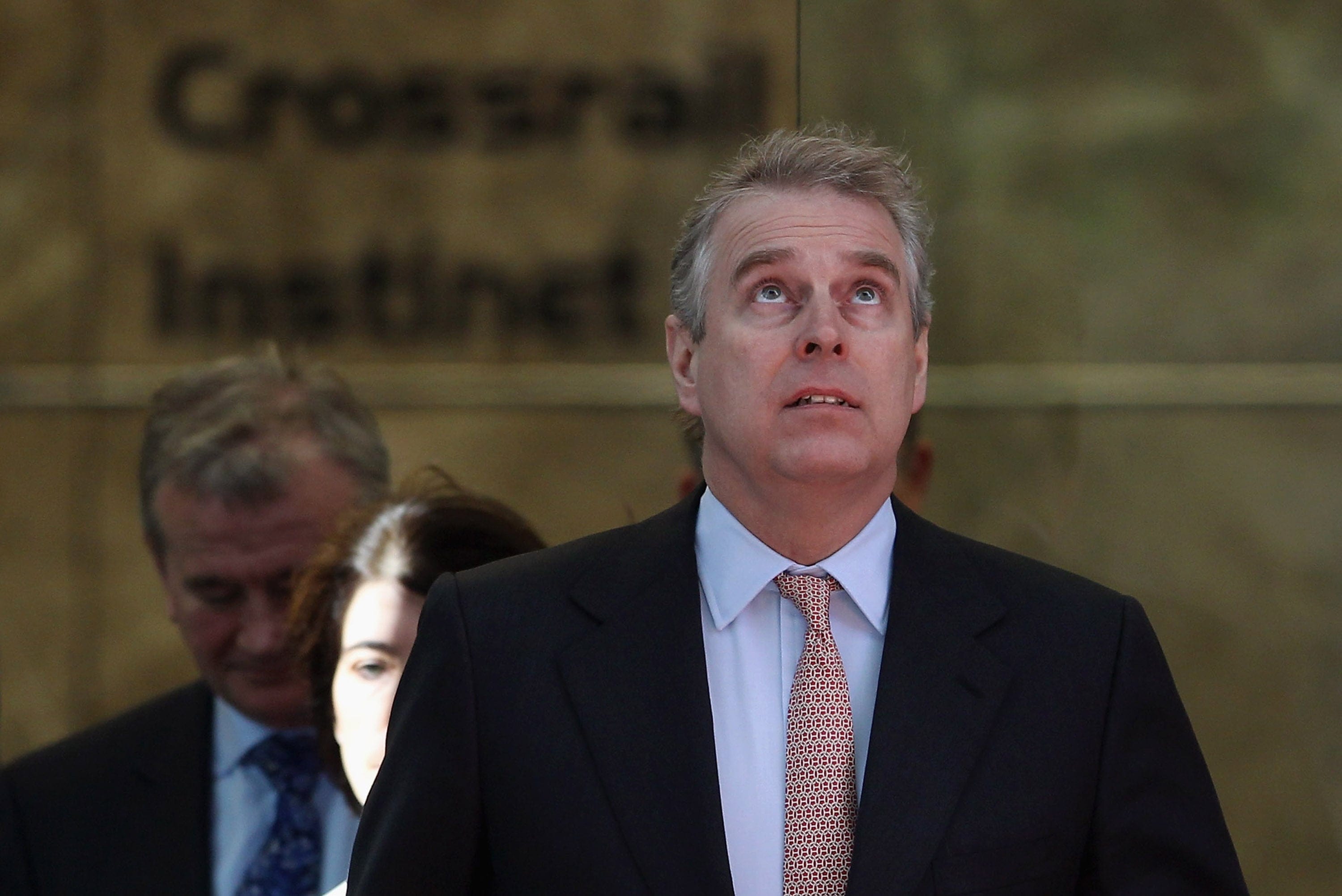 Prince Andrew, Duke of York leaves the headquarters of Crossrail at Canary Wharf on March 7, 2011 in London, England.  (Dan Kitwood/Getty)