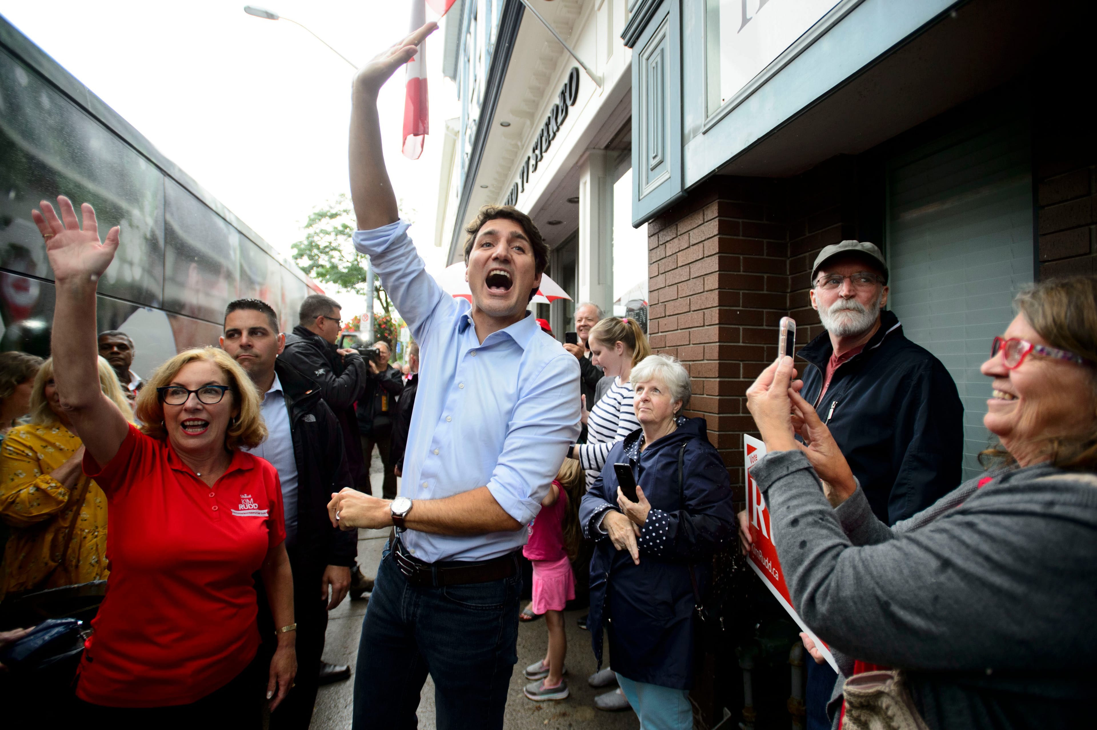 Trudeau campaigns in Cobourg, Ont., on Sept. 15, 2019 (THE CANADIAN PRESS/Sean Kilpatrick)