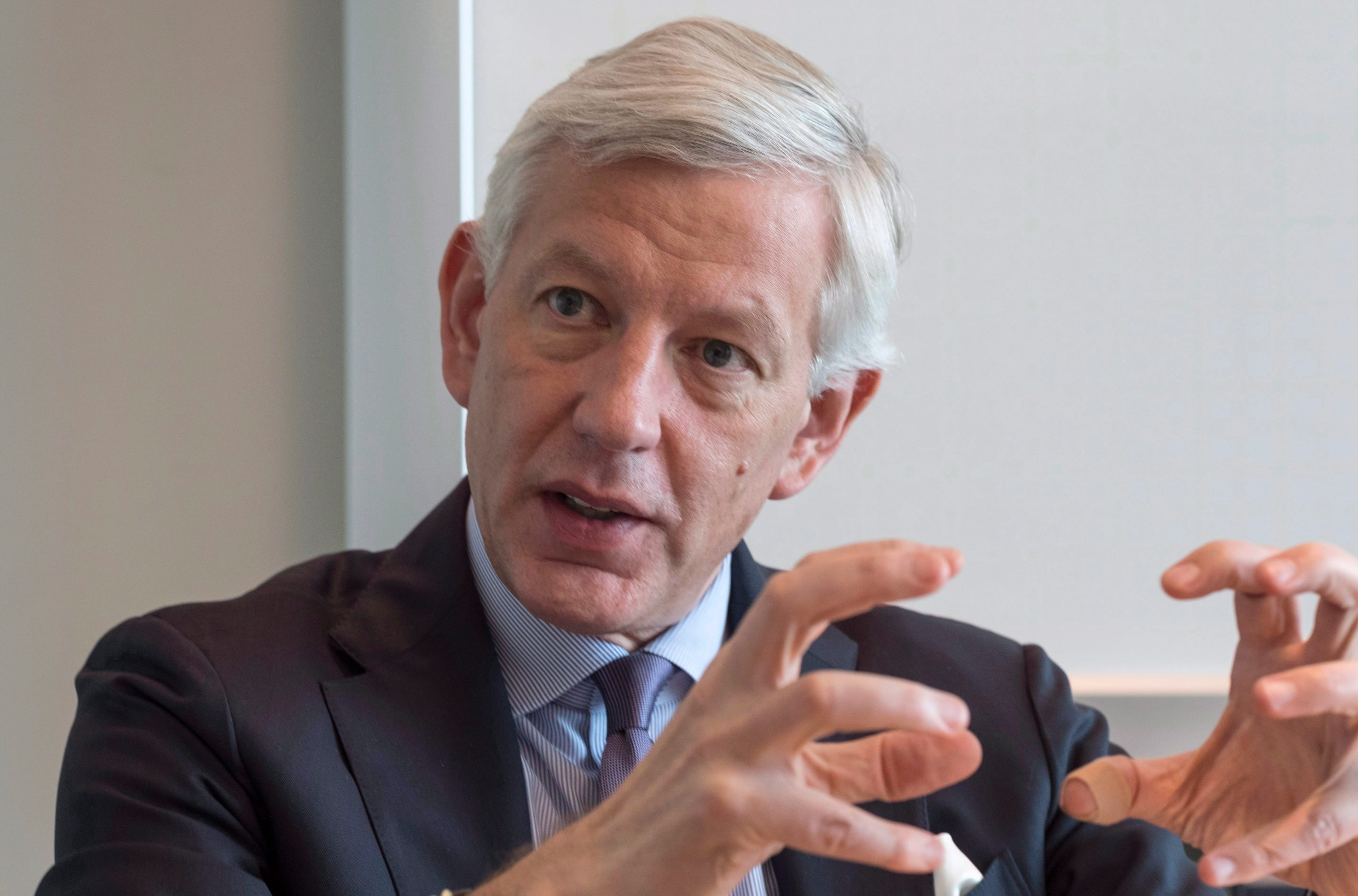 Dominic Barton, Canada's new ambassador to China, in 2016 . (Paul Chiasson/CP)