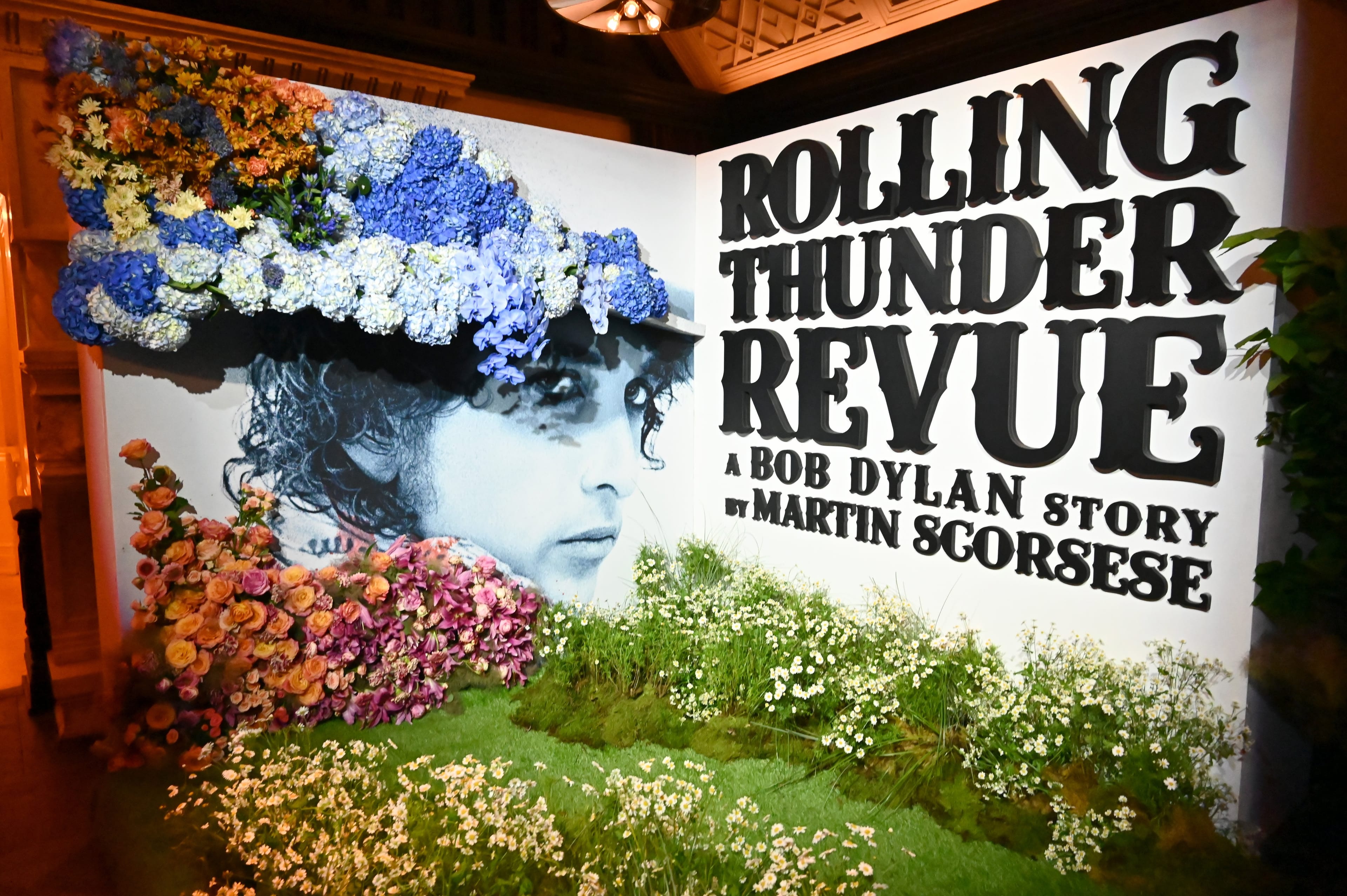 A view of signage on display during the world premiere of Netflix's Rolling Thunder Revue: A Bob Dylan Story by Martin Scorsese at Tavern on the Green on June 10, 2019 in New York City. (Photo by Astrid Stawiarz/Getty Images for Netflix)