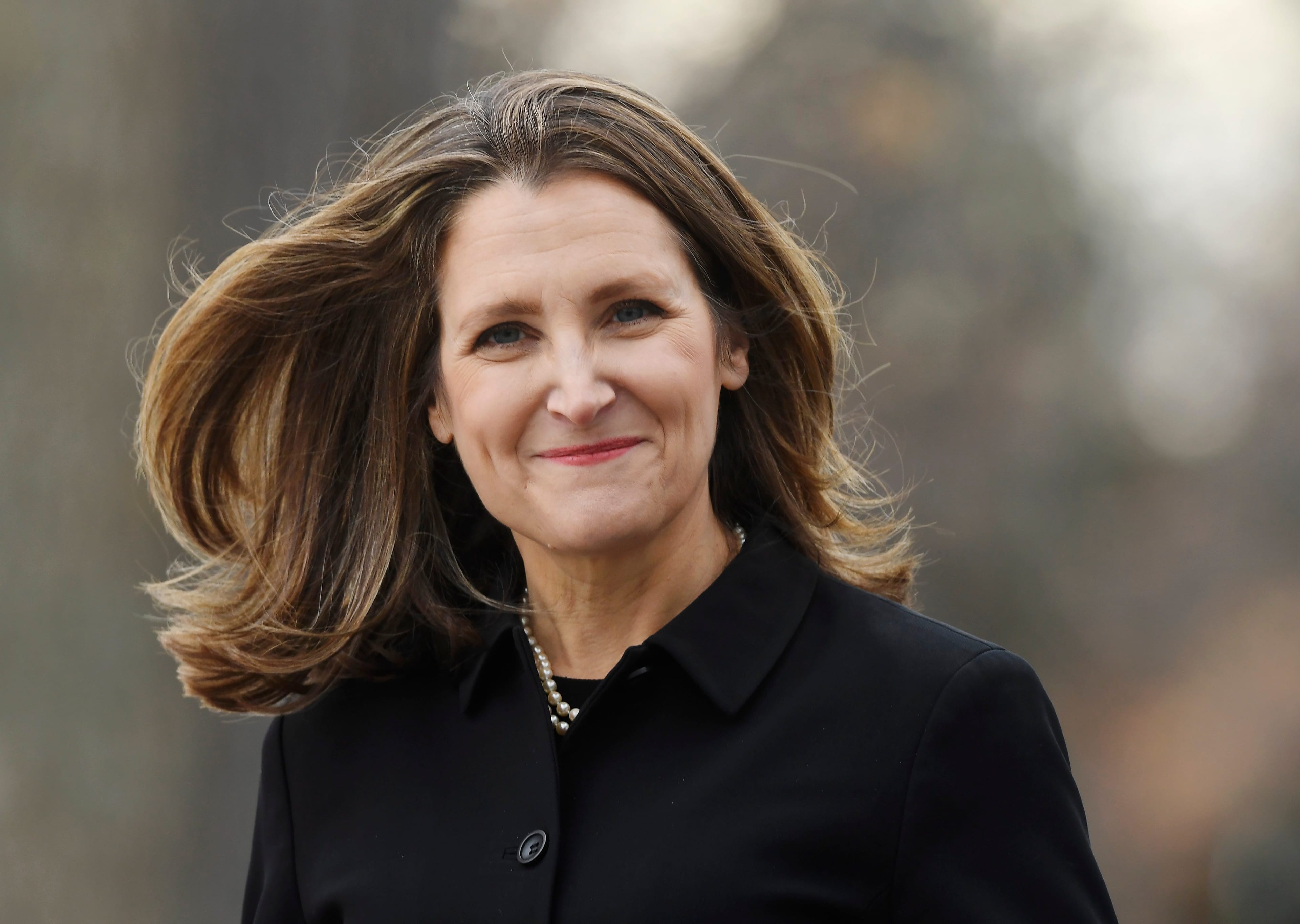 Freeland arrives for the cabinet swearing-in ceremony in Ottawa on  Nov. 20, 2019 (THE CANADIAN PRESS/Adrian Wyld)